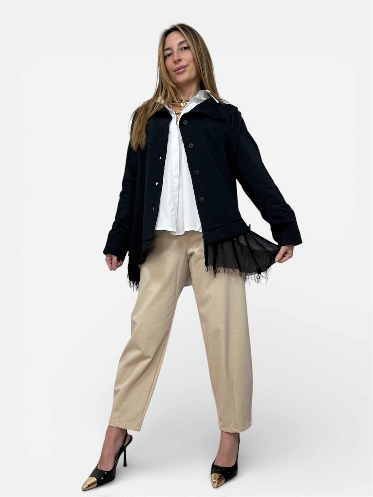 Blazer Tulle Black Wendy Trendy