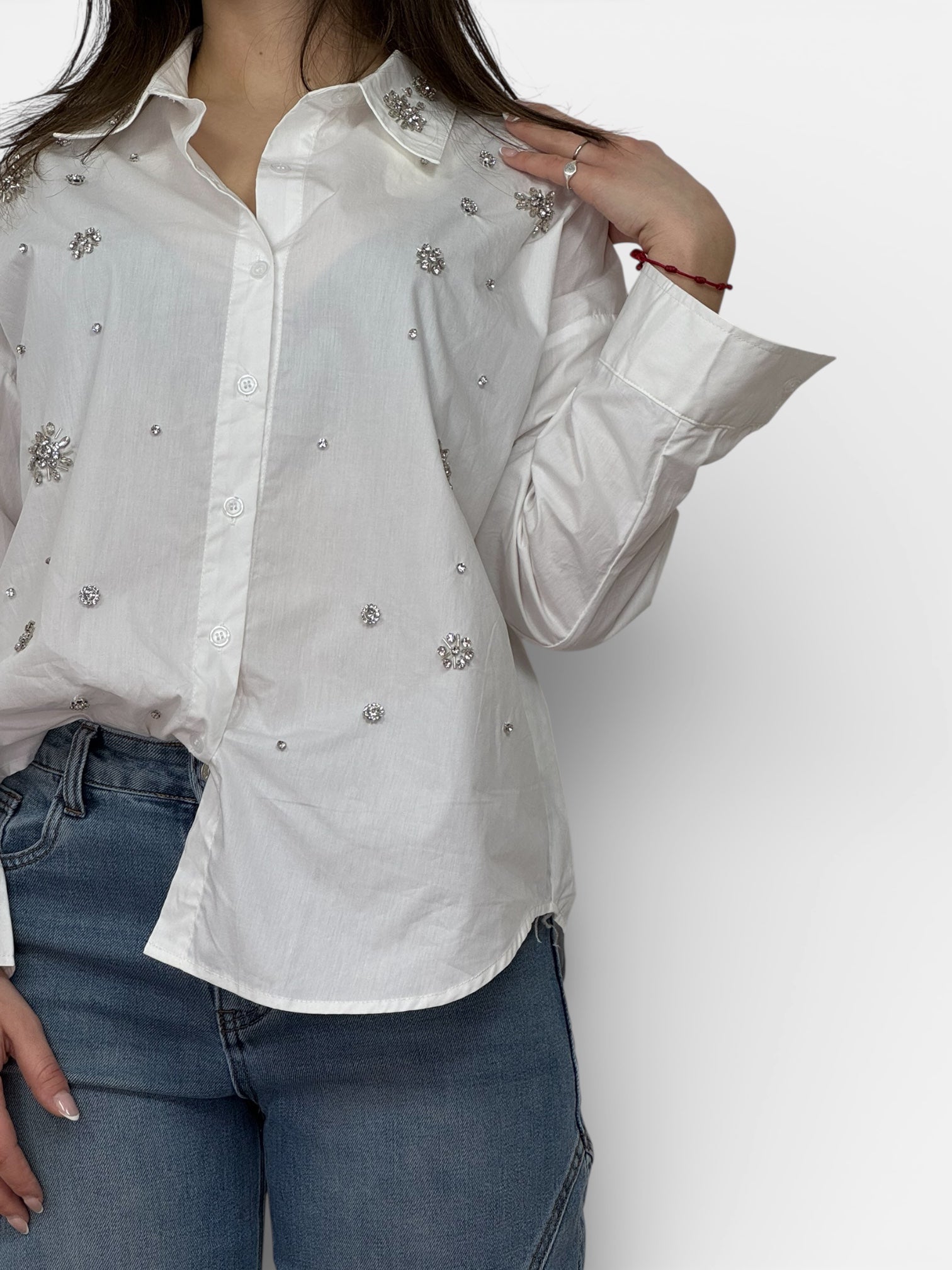 Camicia Bianca Strass