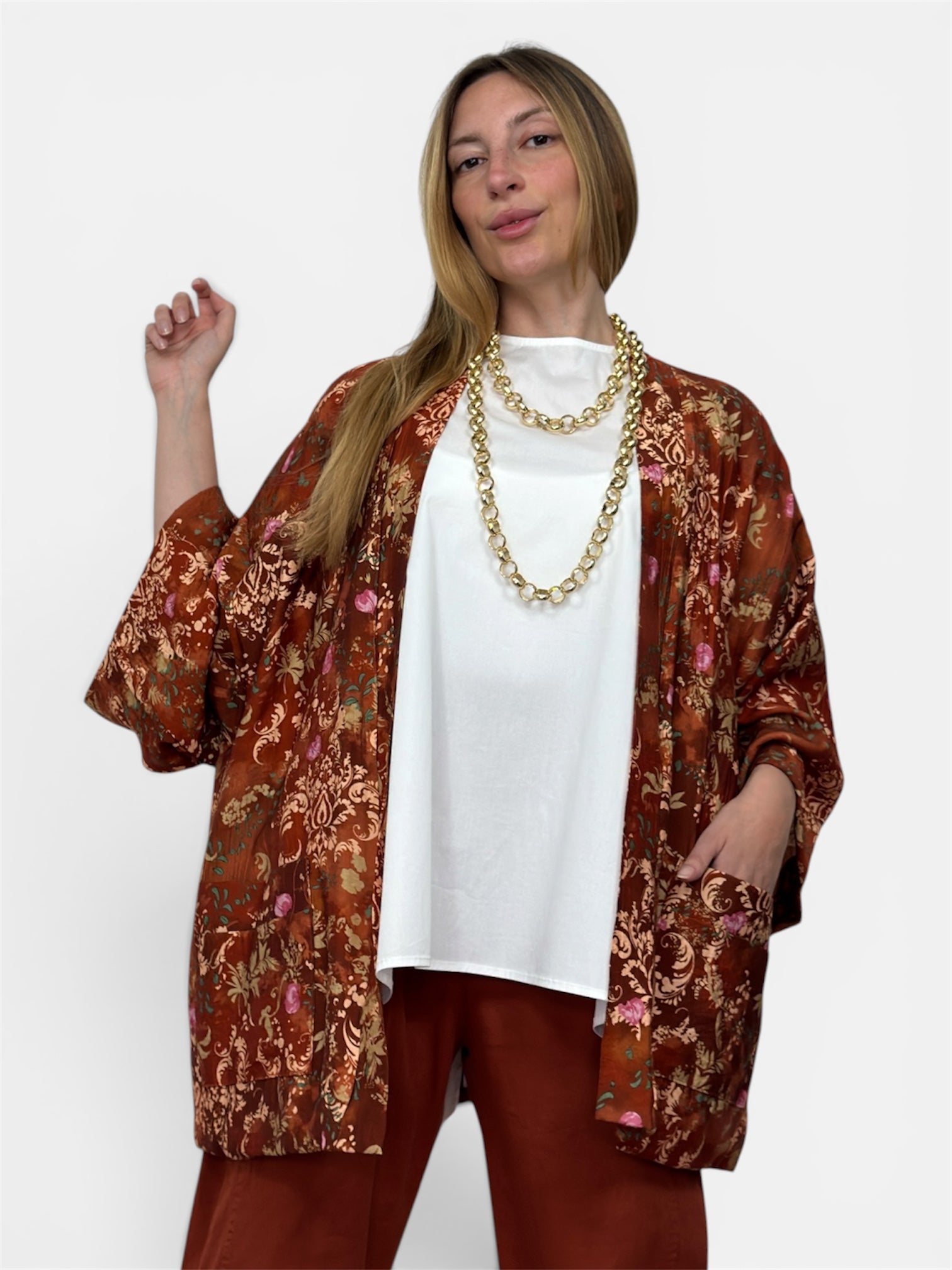 Giacca Kimono Ruggina