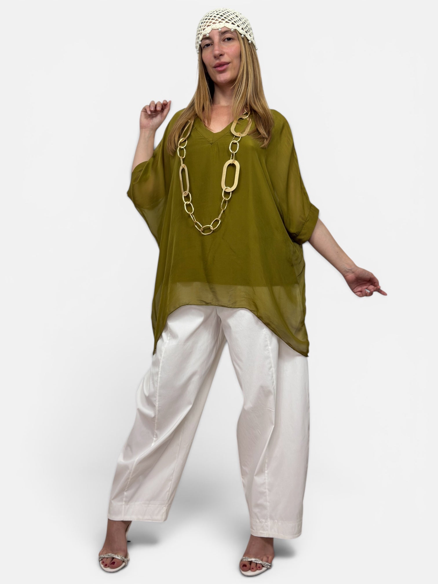Pantalone Paris Bianco