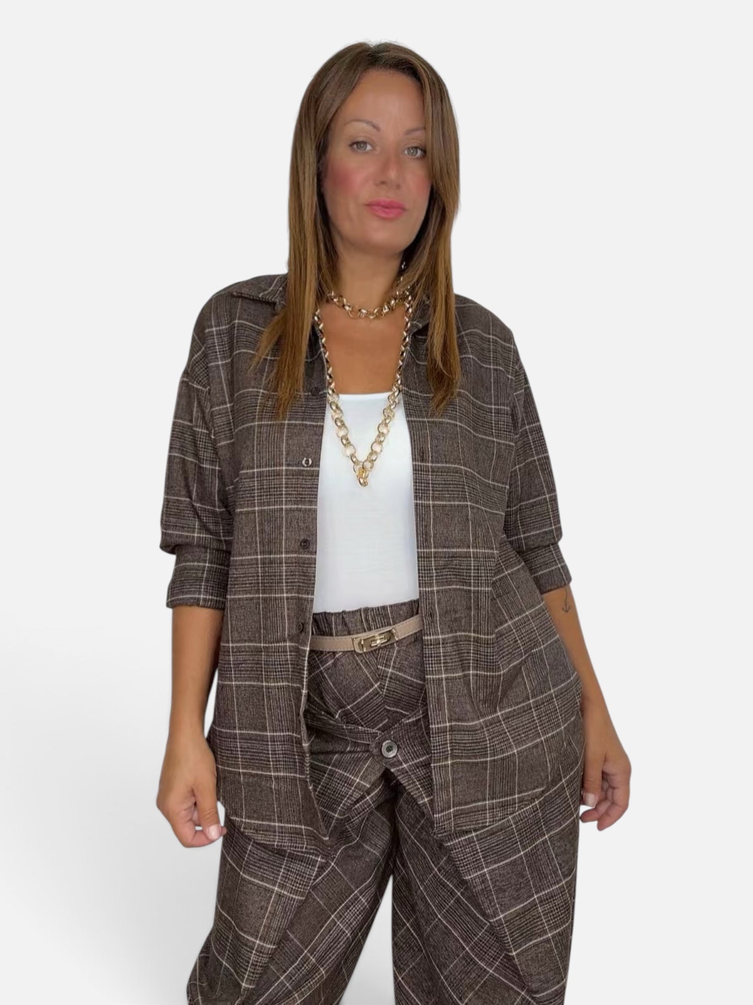 Camicia Tartan Brown