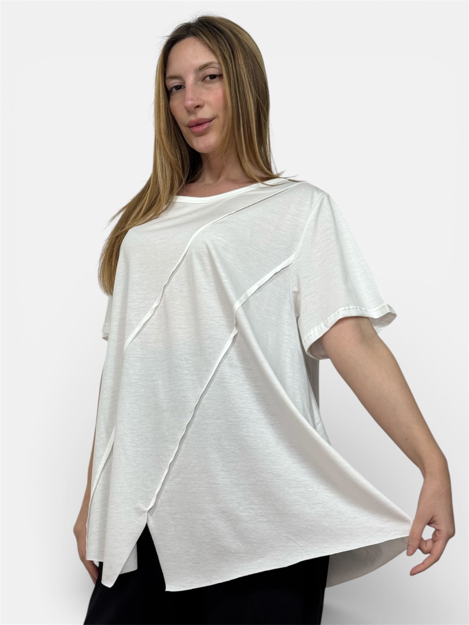 T-Shirt in Modal Bianca 158C