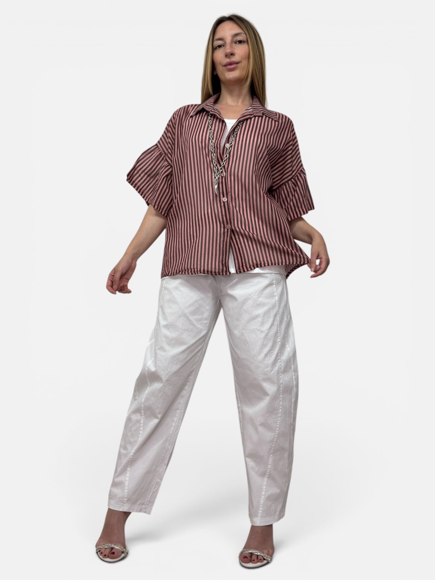 Camicia Fly Rosa e Marrone