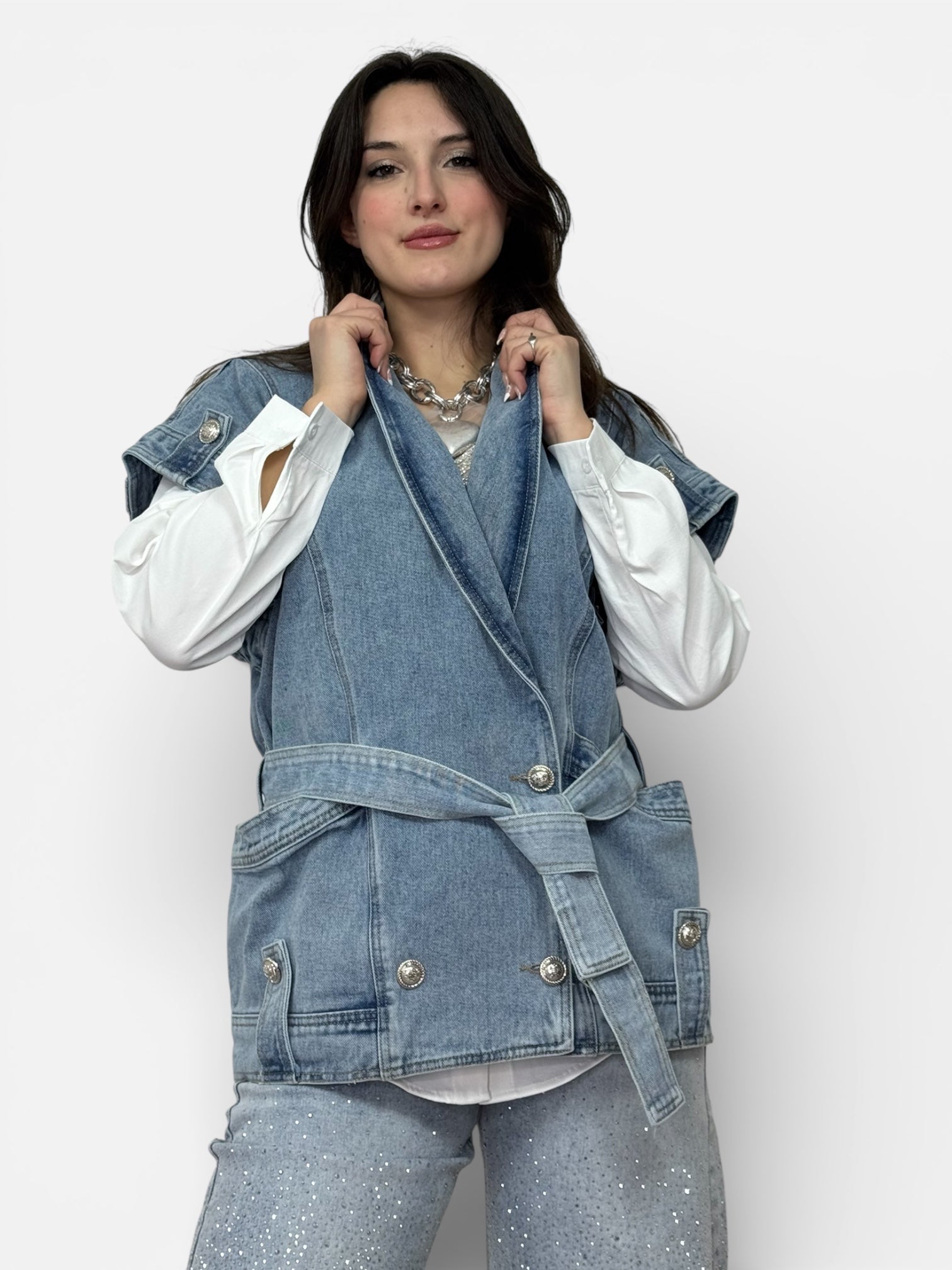 Capospalla Giromanica Denim