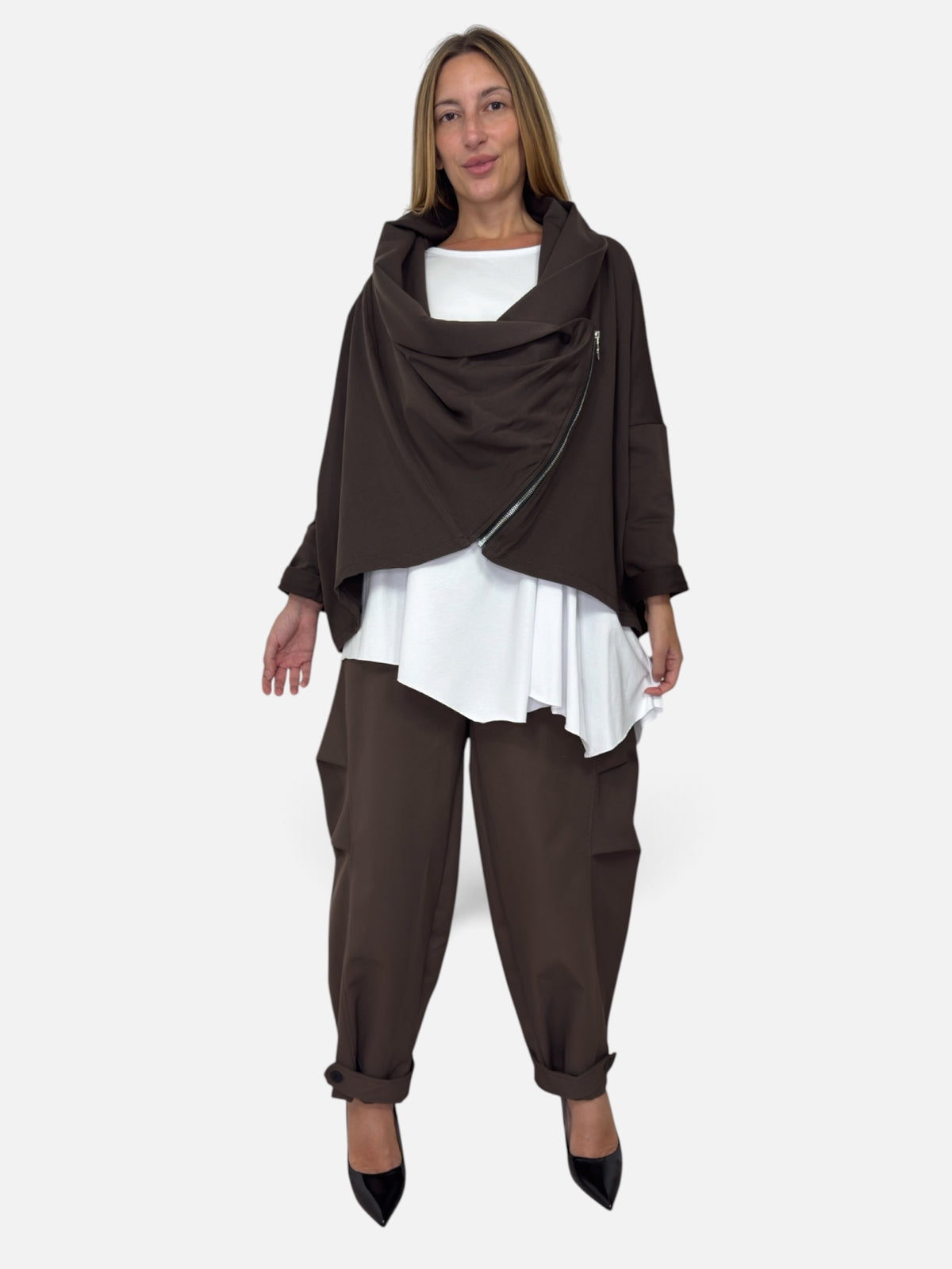 Pantalone Jenny Burro Marrone e Bordeaux