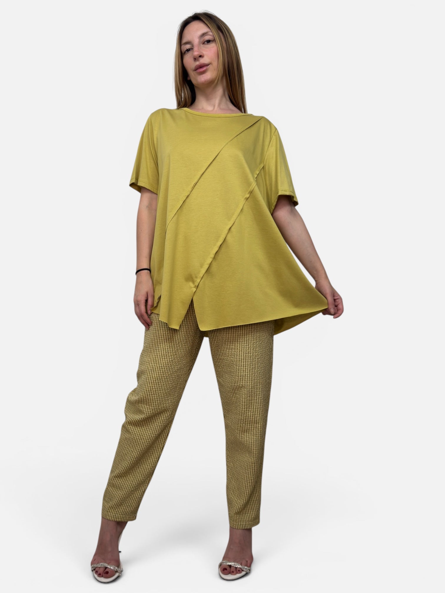 T-Shirt in Modal Senape