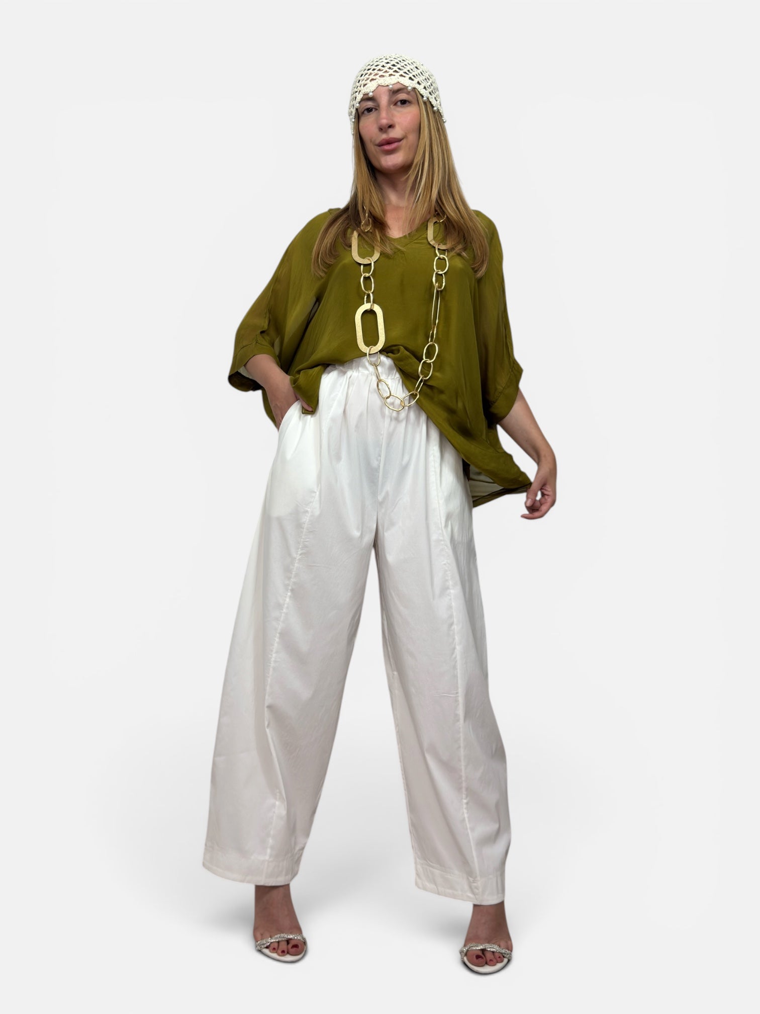 Pantalone Paris Bianco