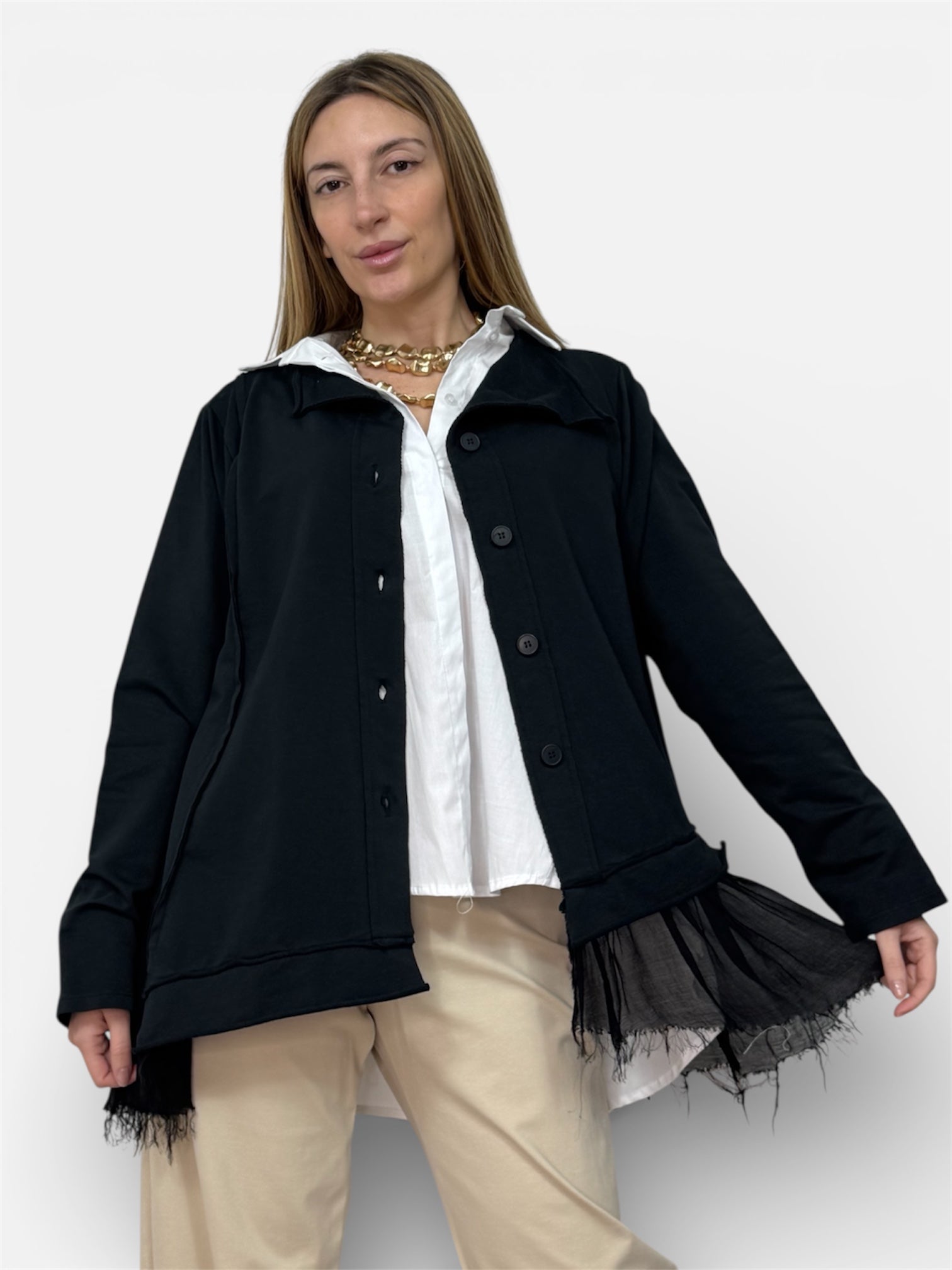 Blazer Tulle Black Wendy Trendy