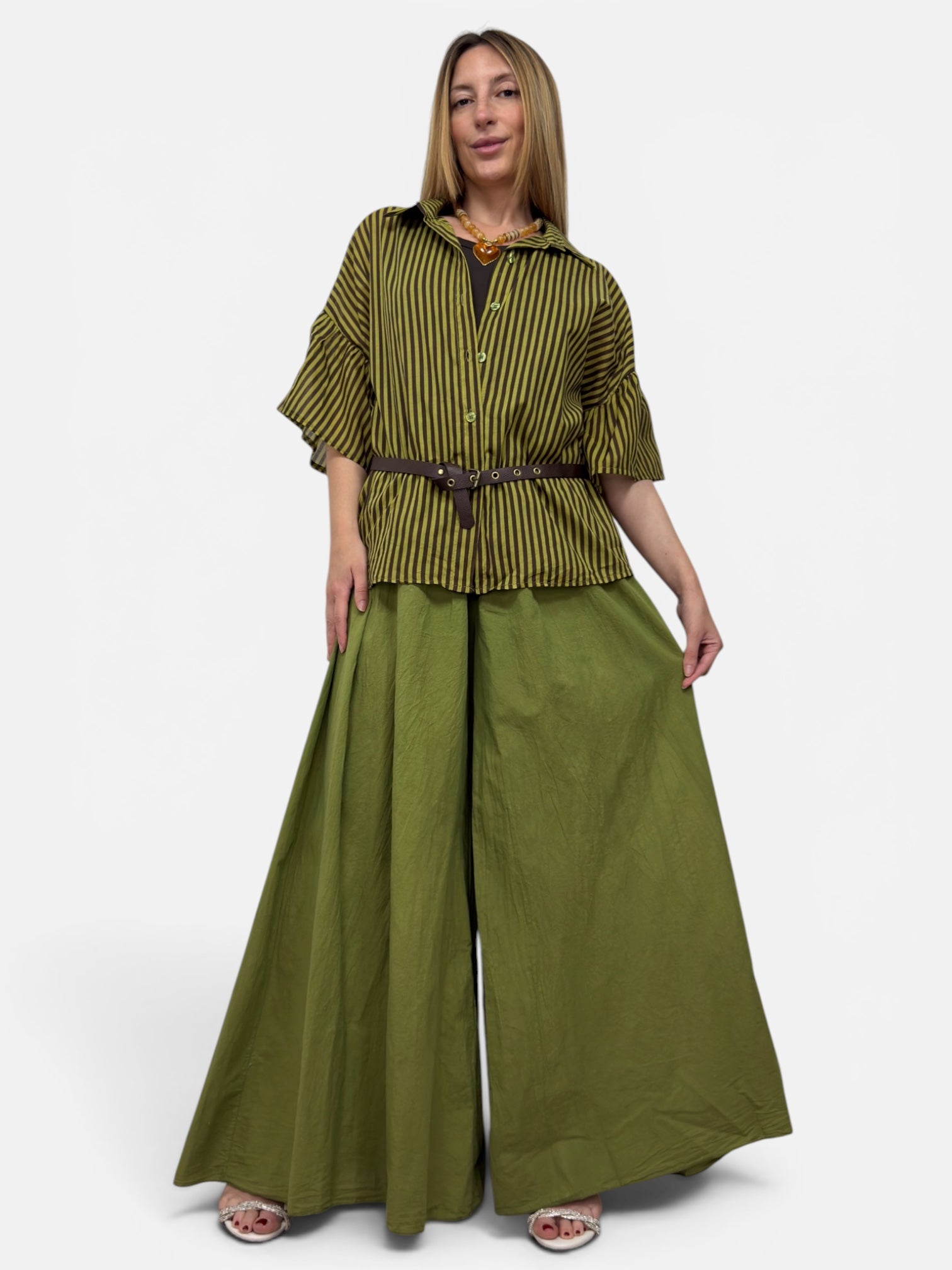 Camicia Fly Lime e Marrone