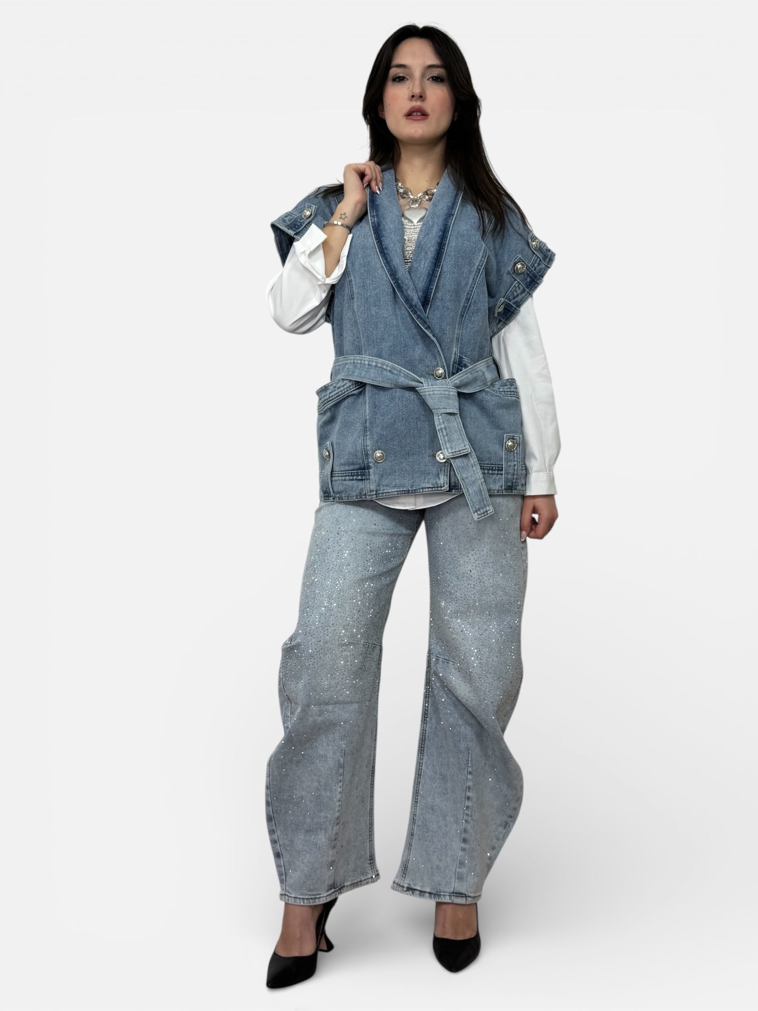 Capospalla Giromanica Denim