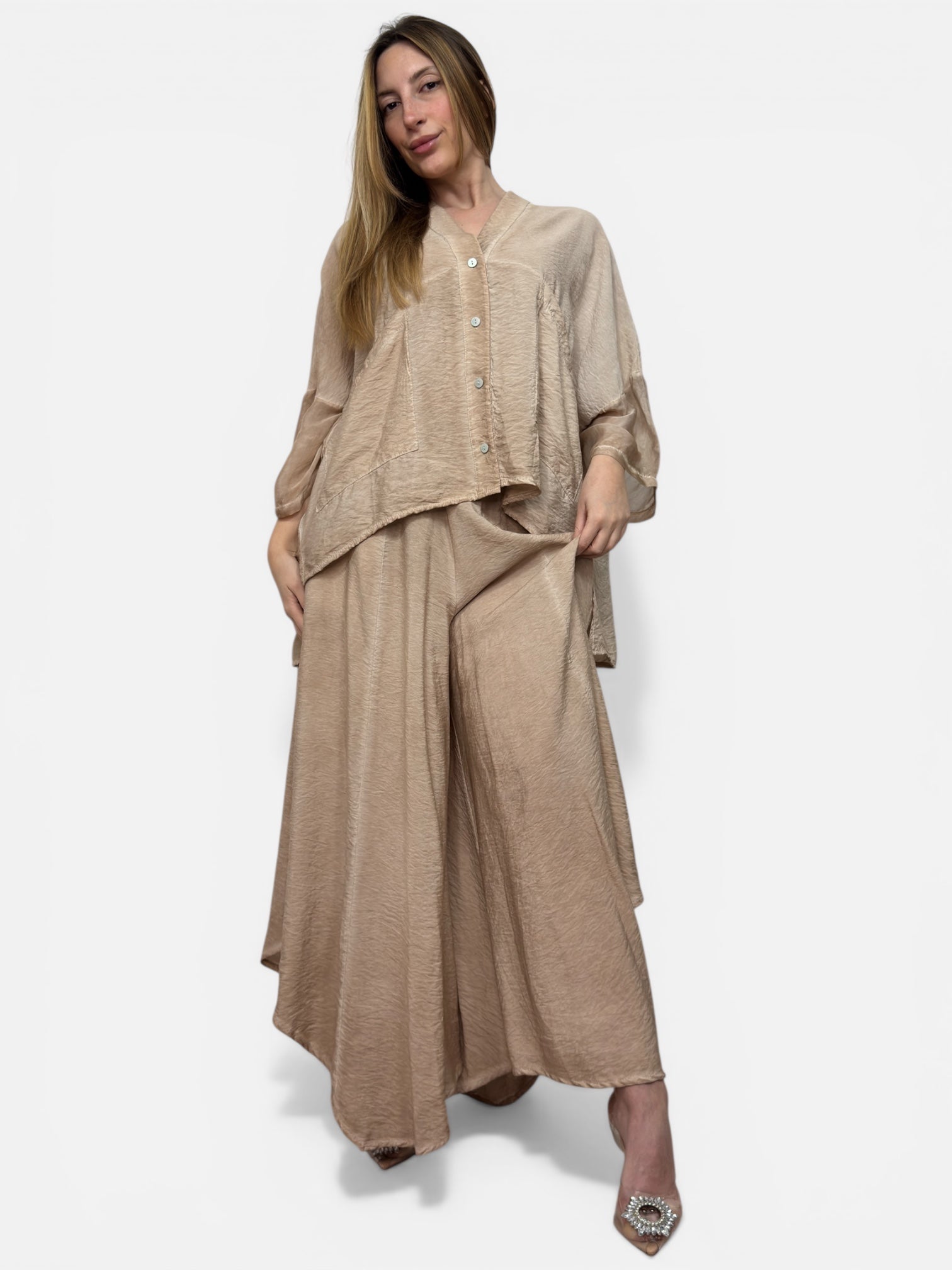 Pantaloni Harem Coccio
