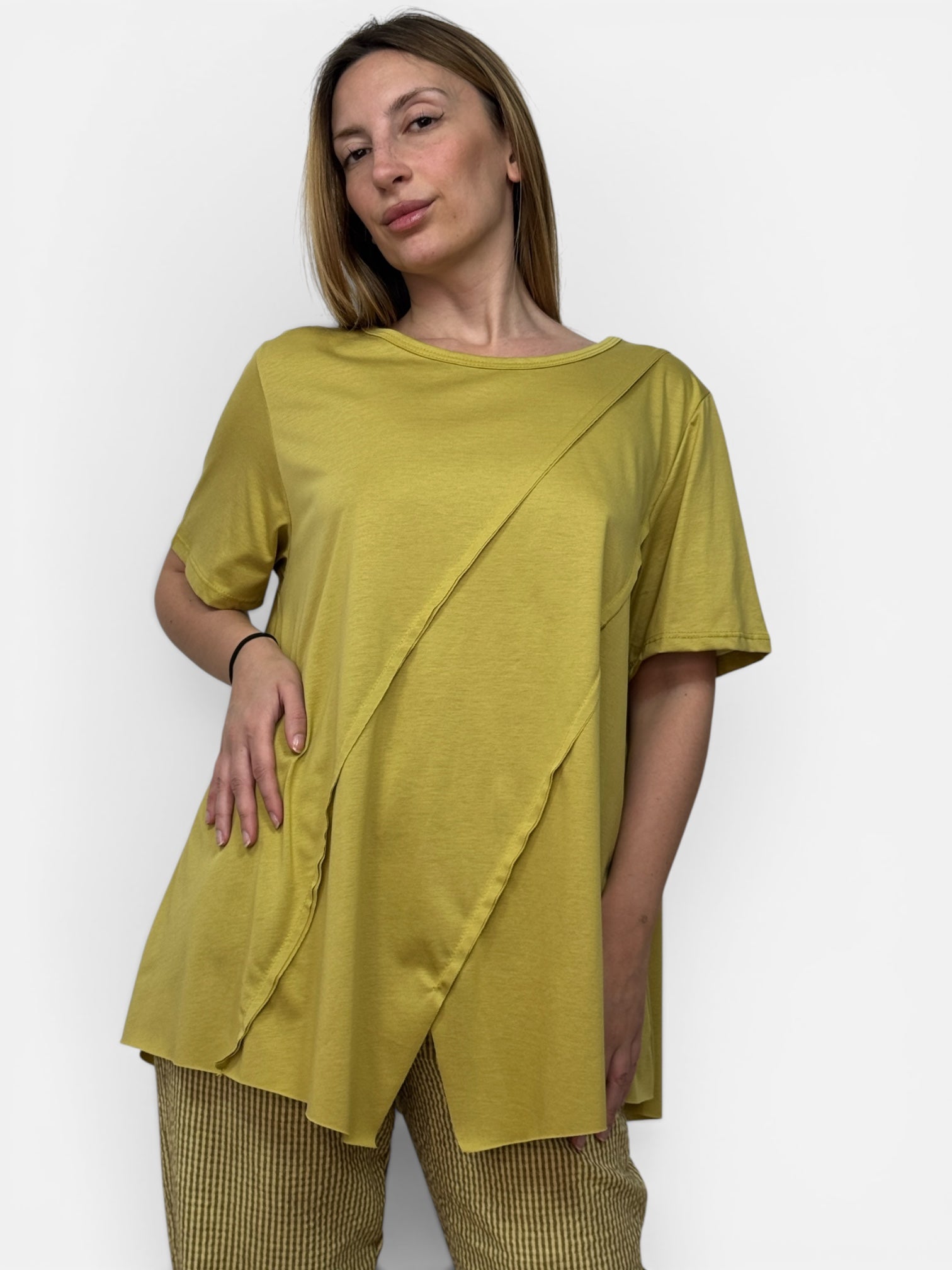 T-Shirt in Modal Senape