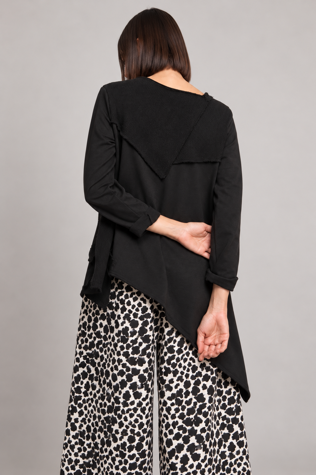 Felpa con intarsi in maglia Wendy Trendy