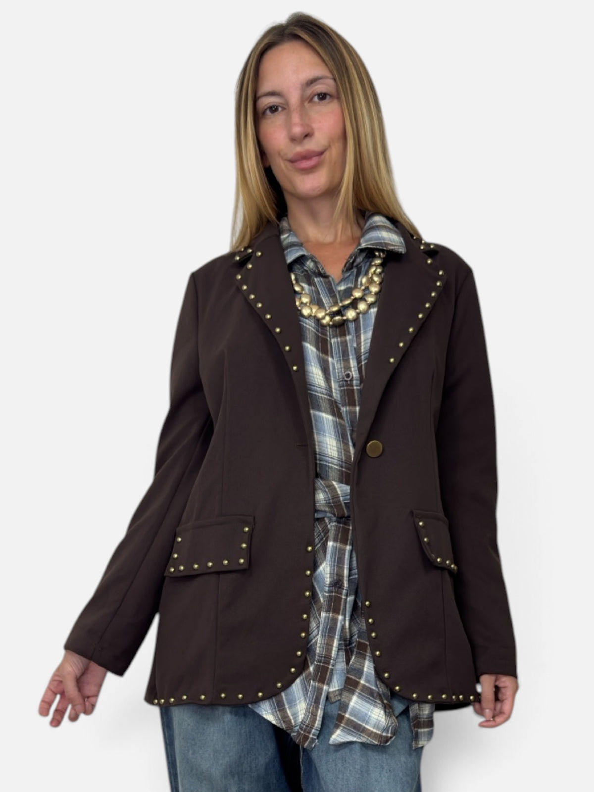 Blazer Borchie Brown