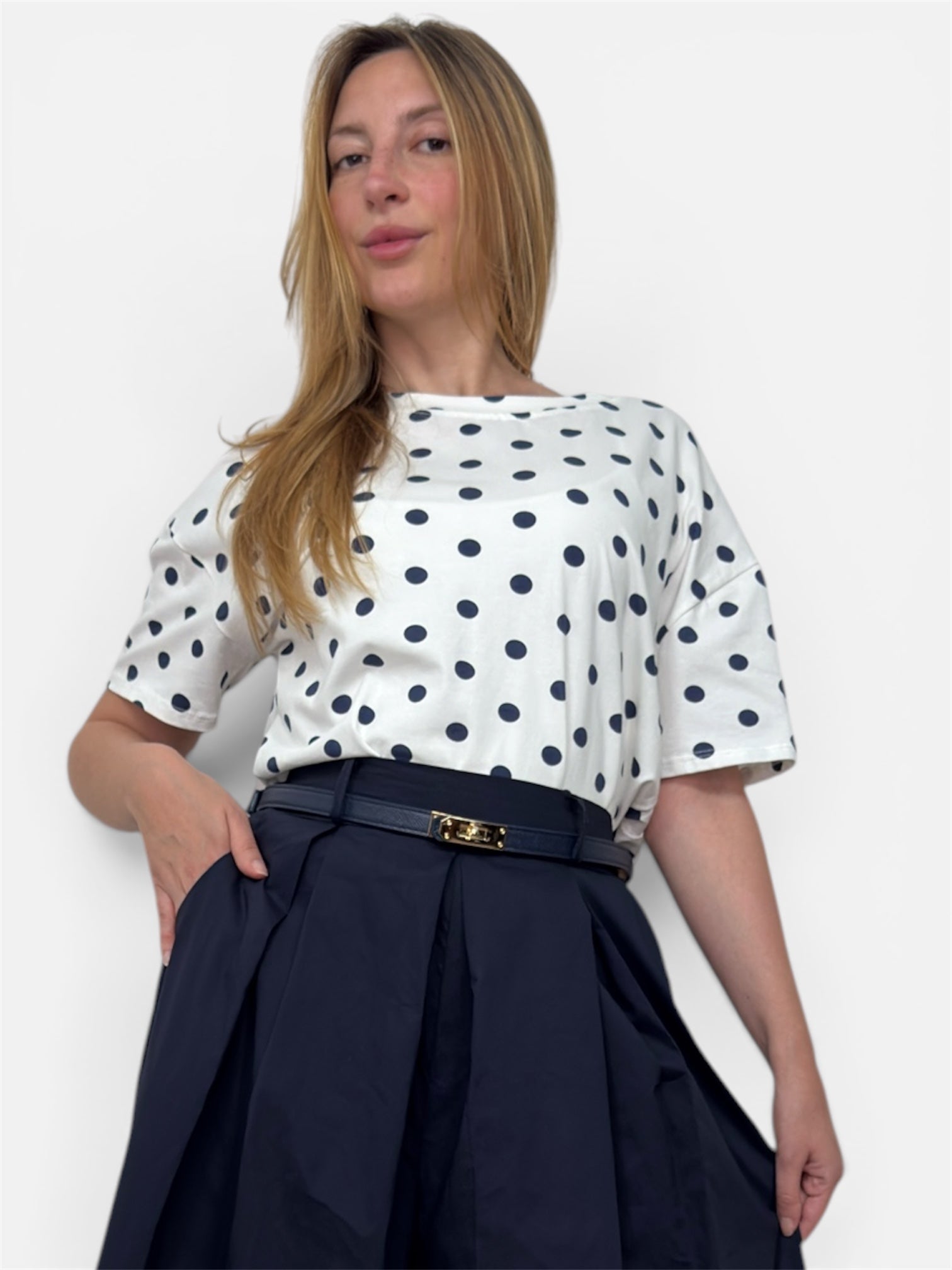 T-Shirt Pois Blu