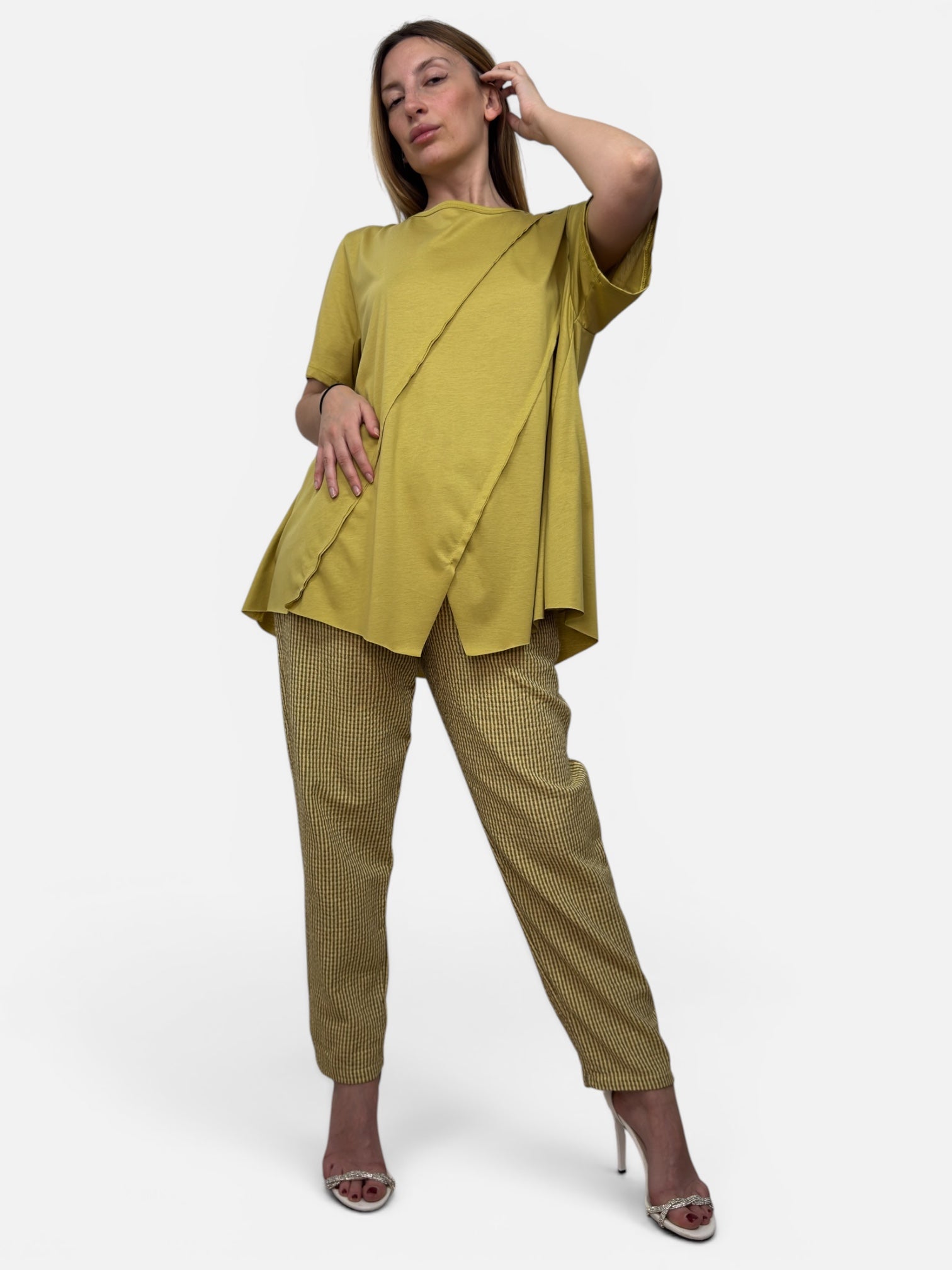 T-Shirt in Modal Senape