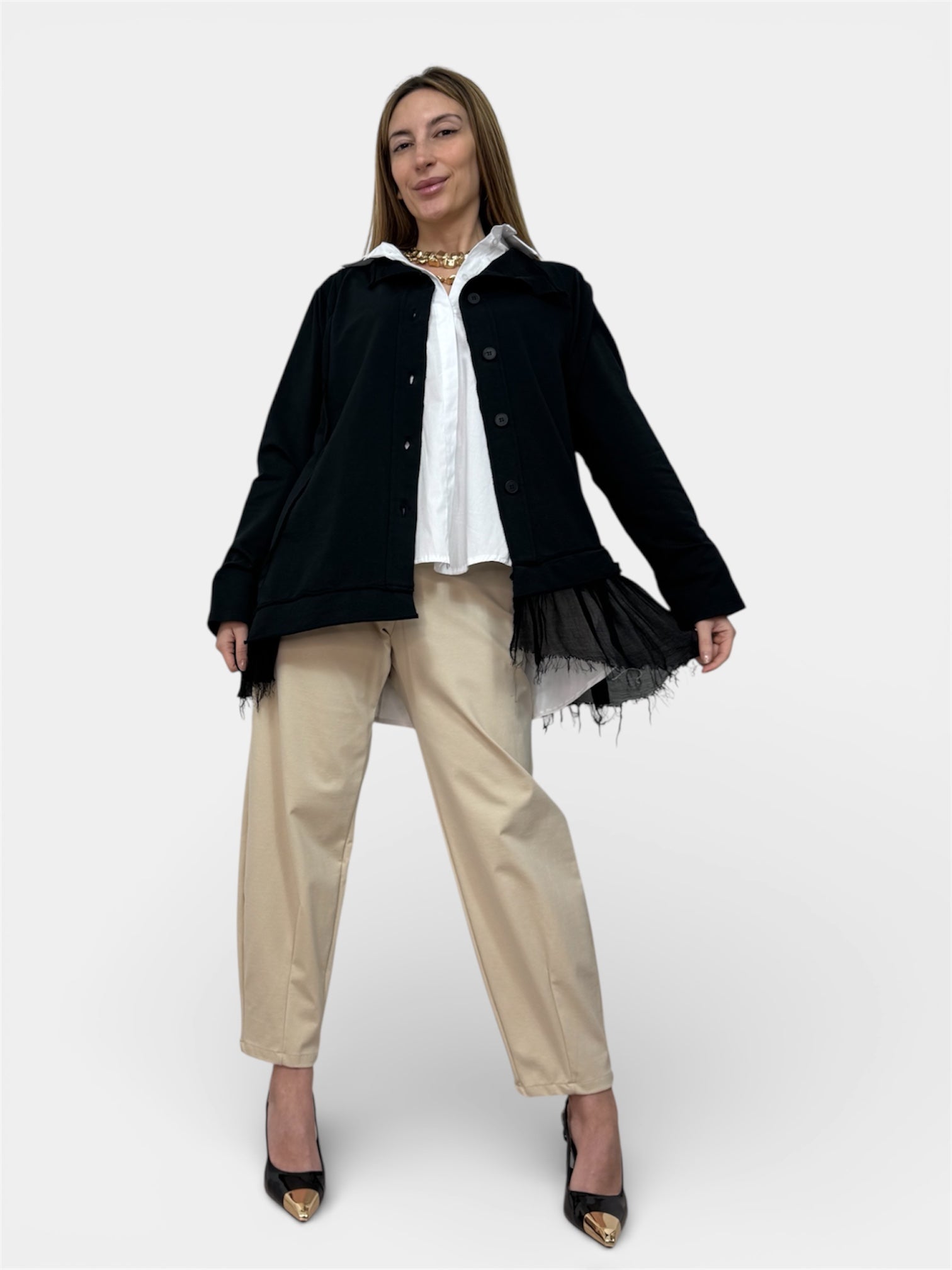 Blazer Tulle Black Wendy Trendy