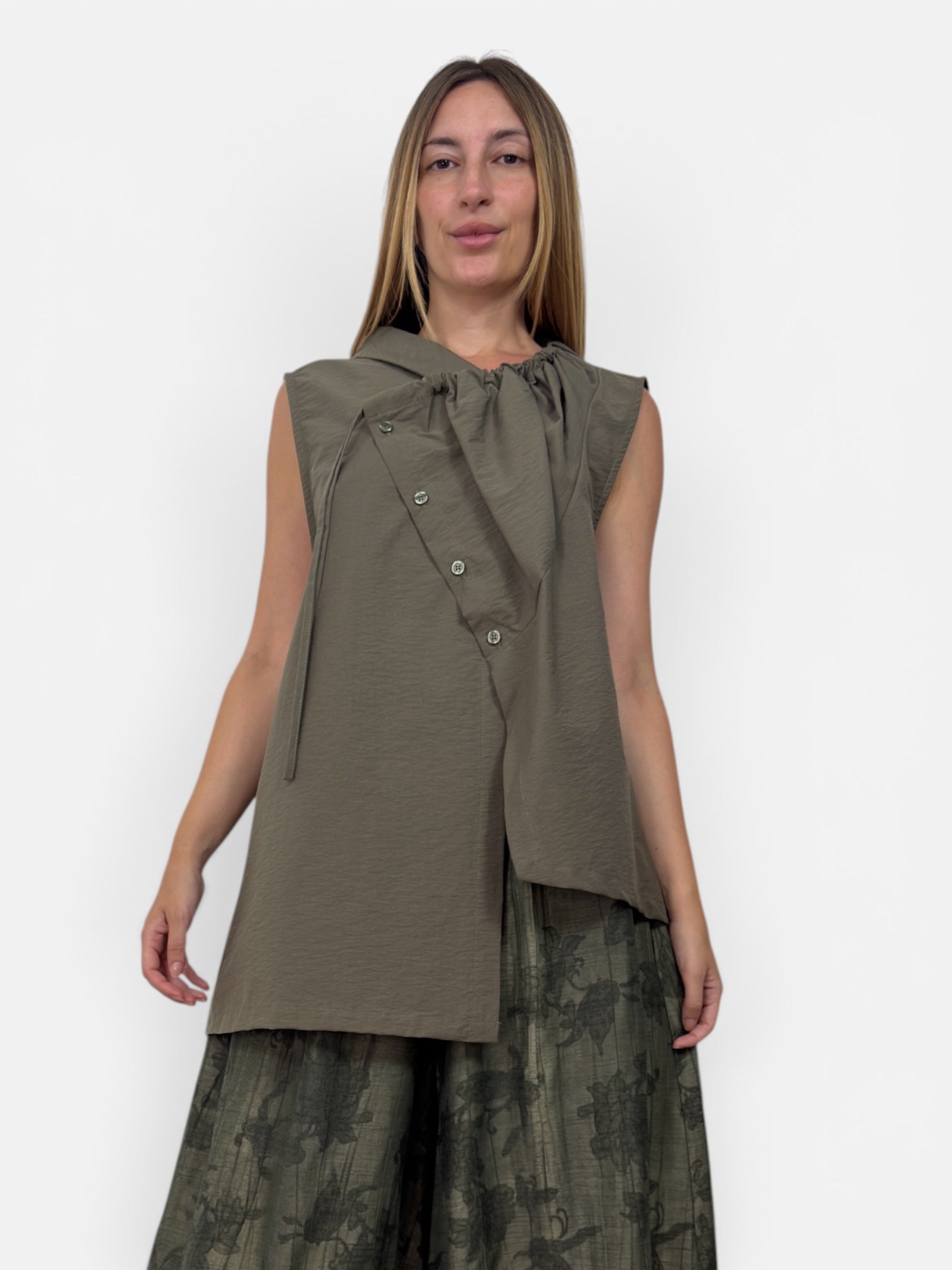 Camicia/Gilet Panama Green Aléa Uni