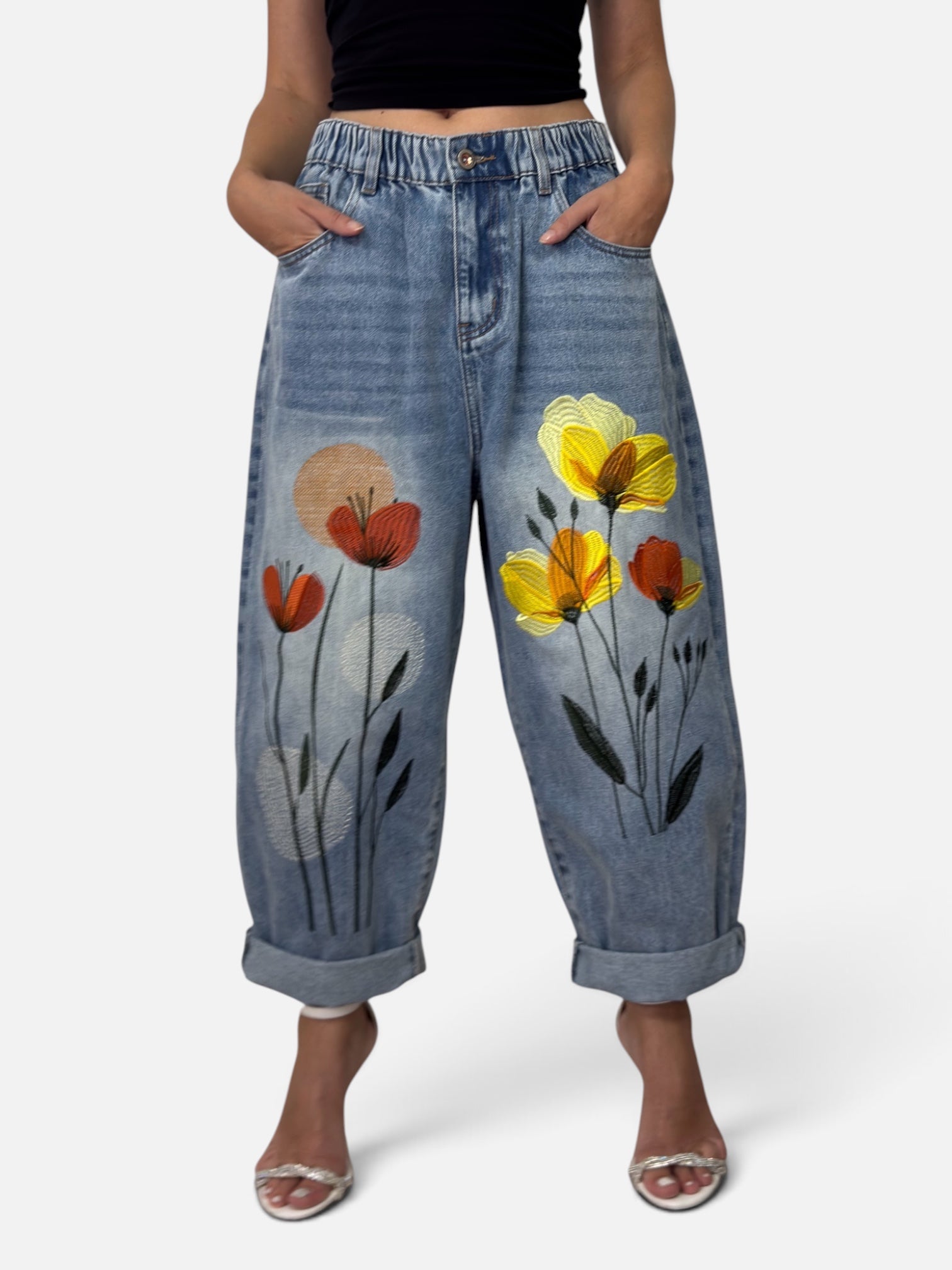 Jeans Papaveri Yellow Wendy Trendy