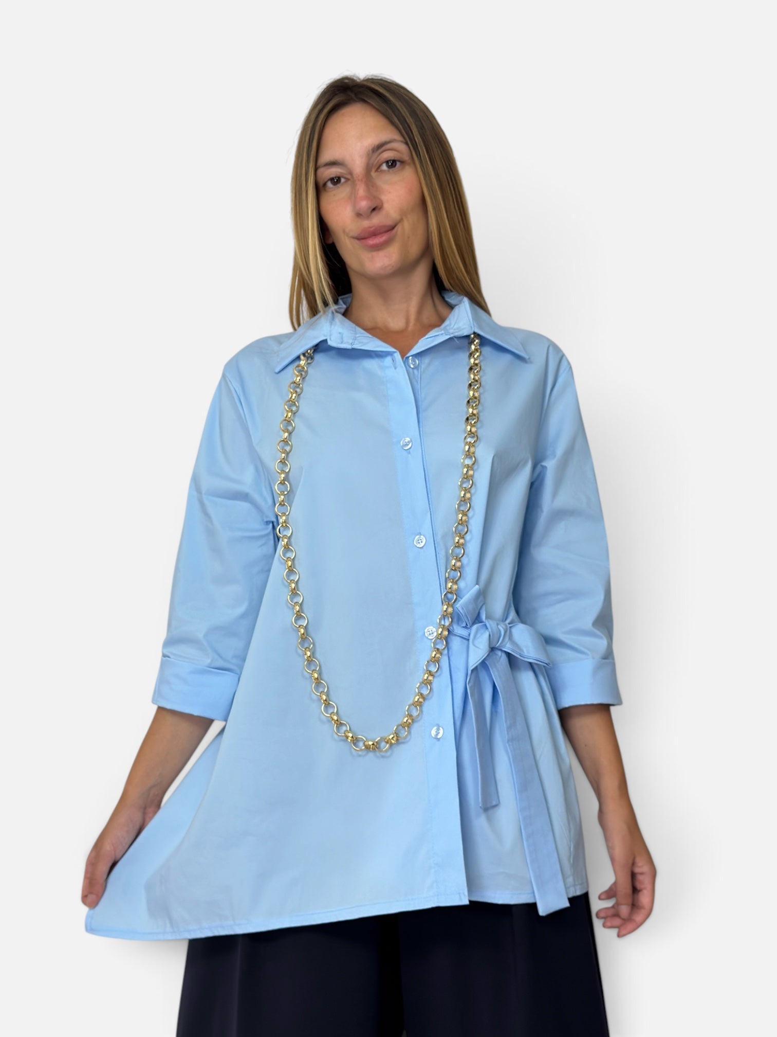 Camicia Fiocco Azzurra