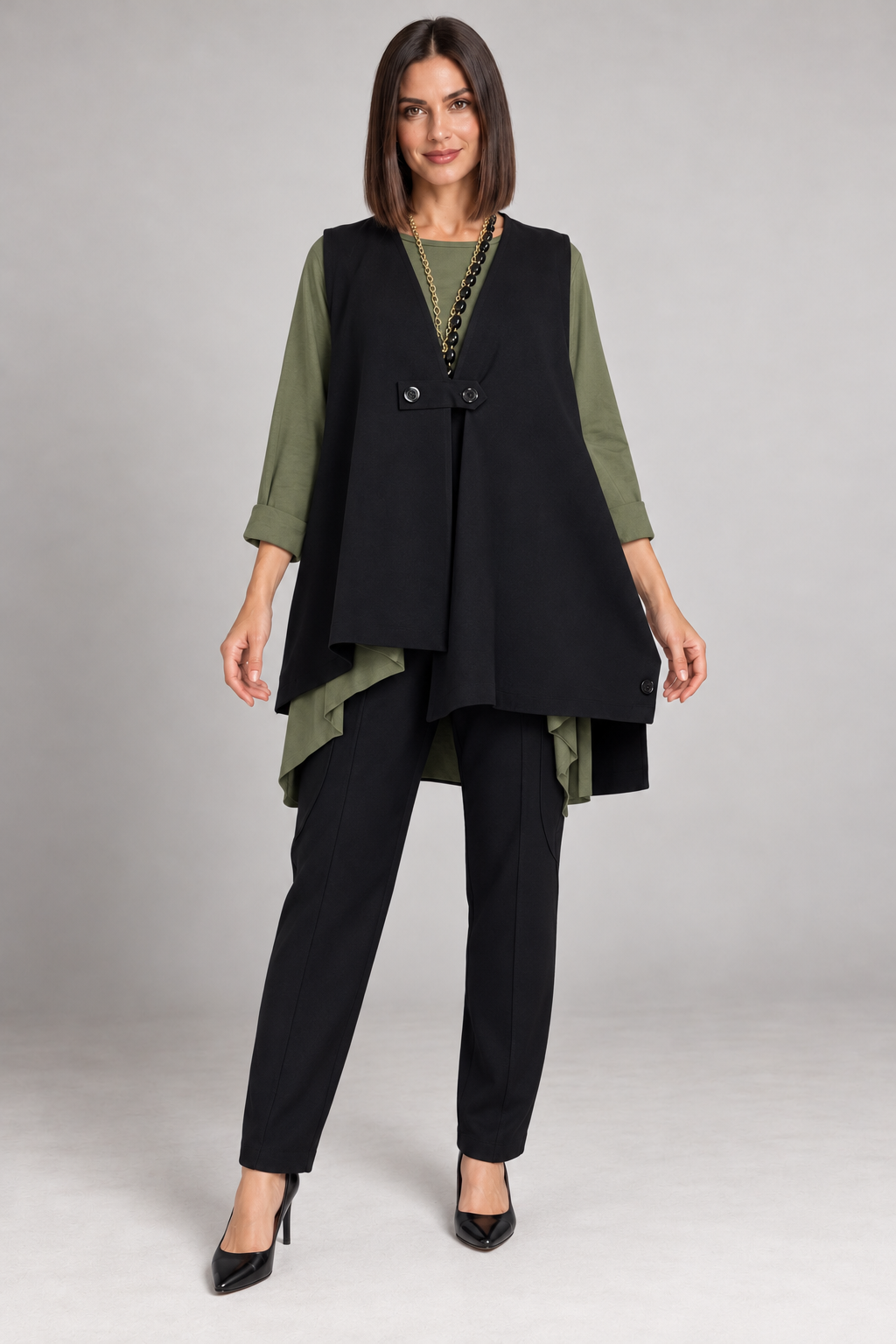 Maxi Gilet Black 158C