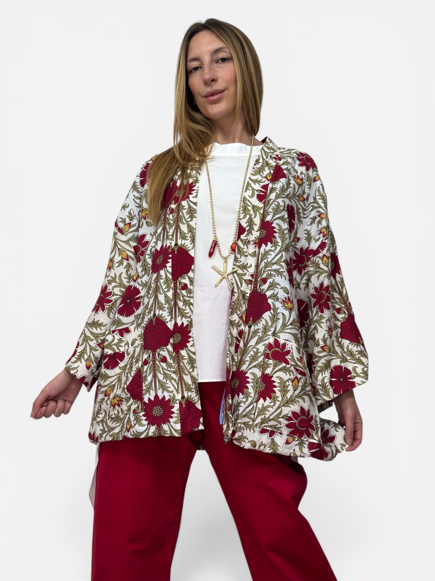 Giacca Kimono Red