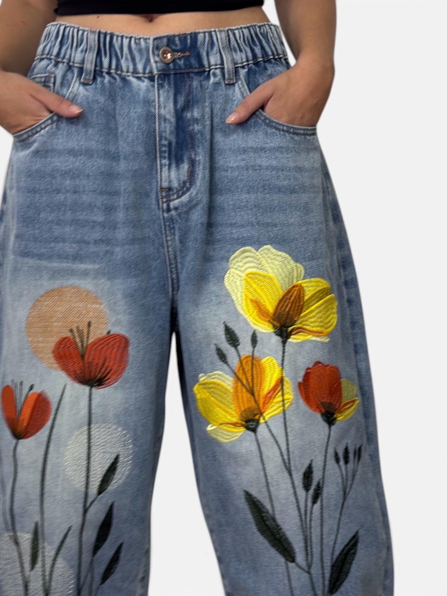Jeans Papaveri Yellow Wendy Trendy