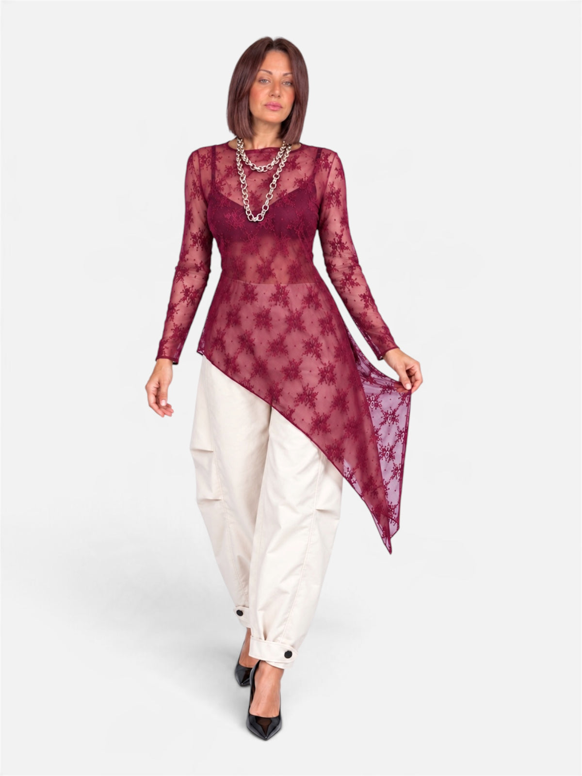 Maglia Pizzo Bordeaux