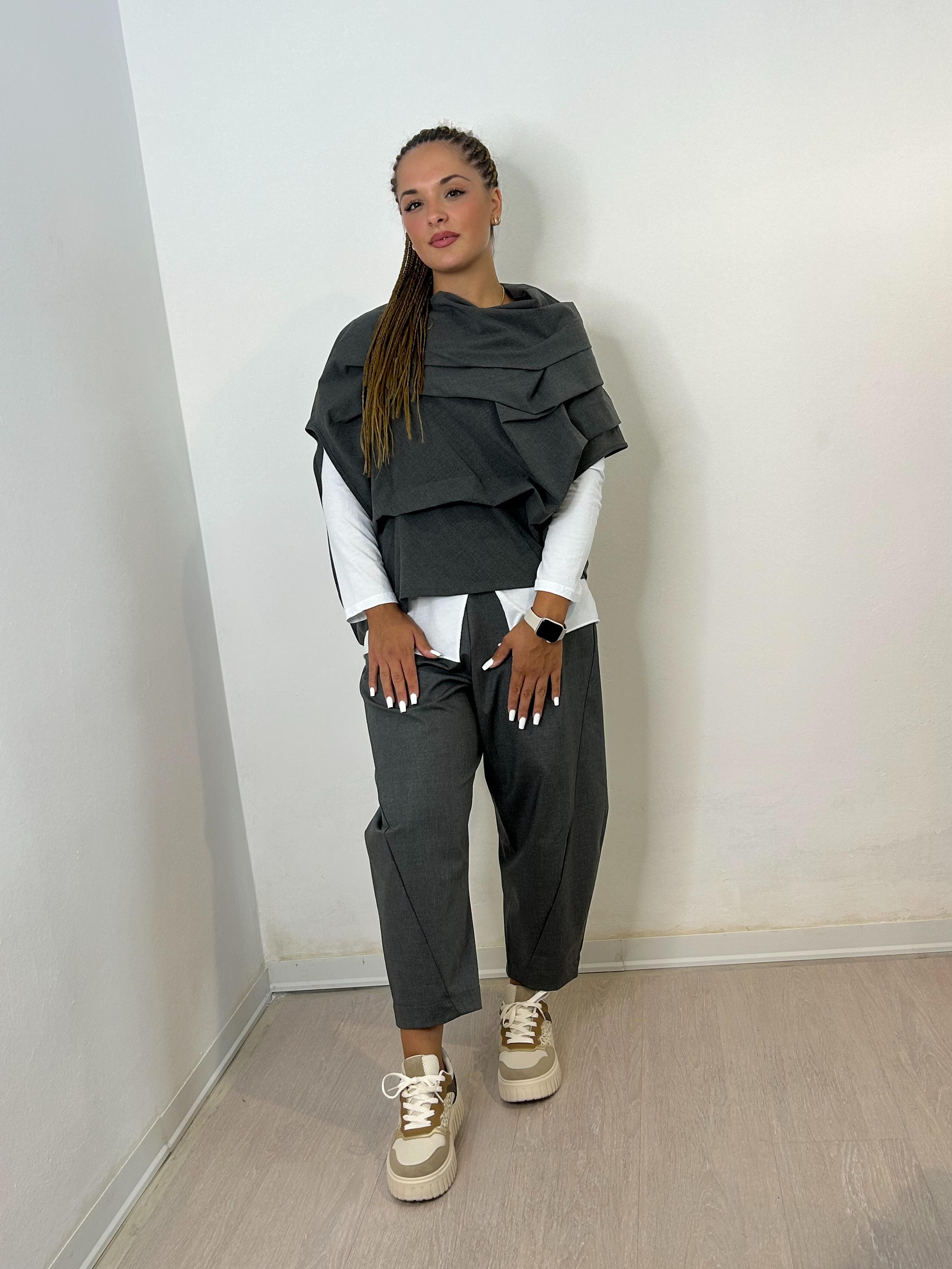 Maglia Poncho Grey