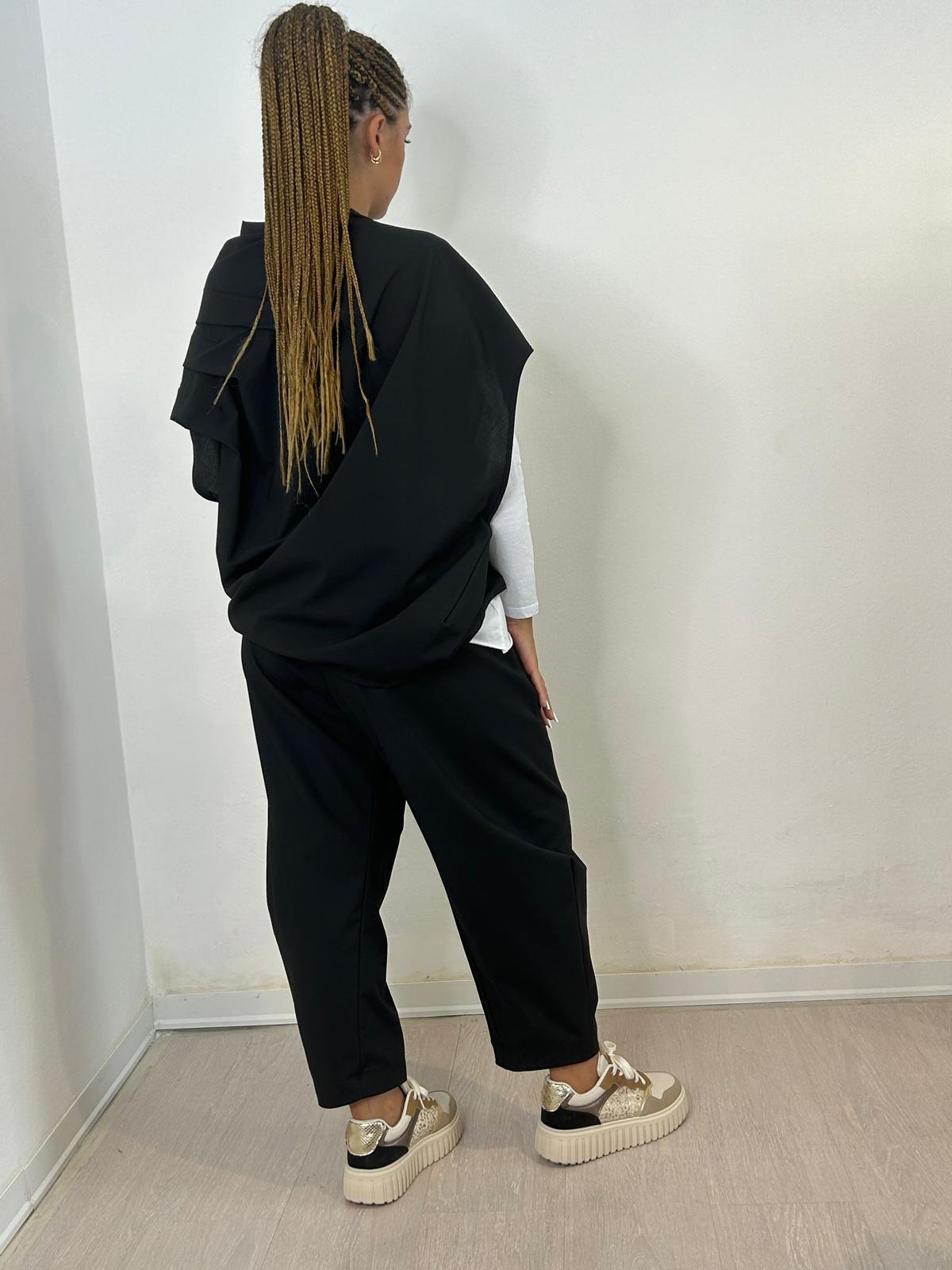 Maglia Poncho Black