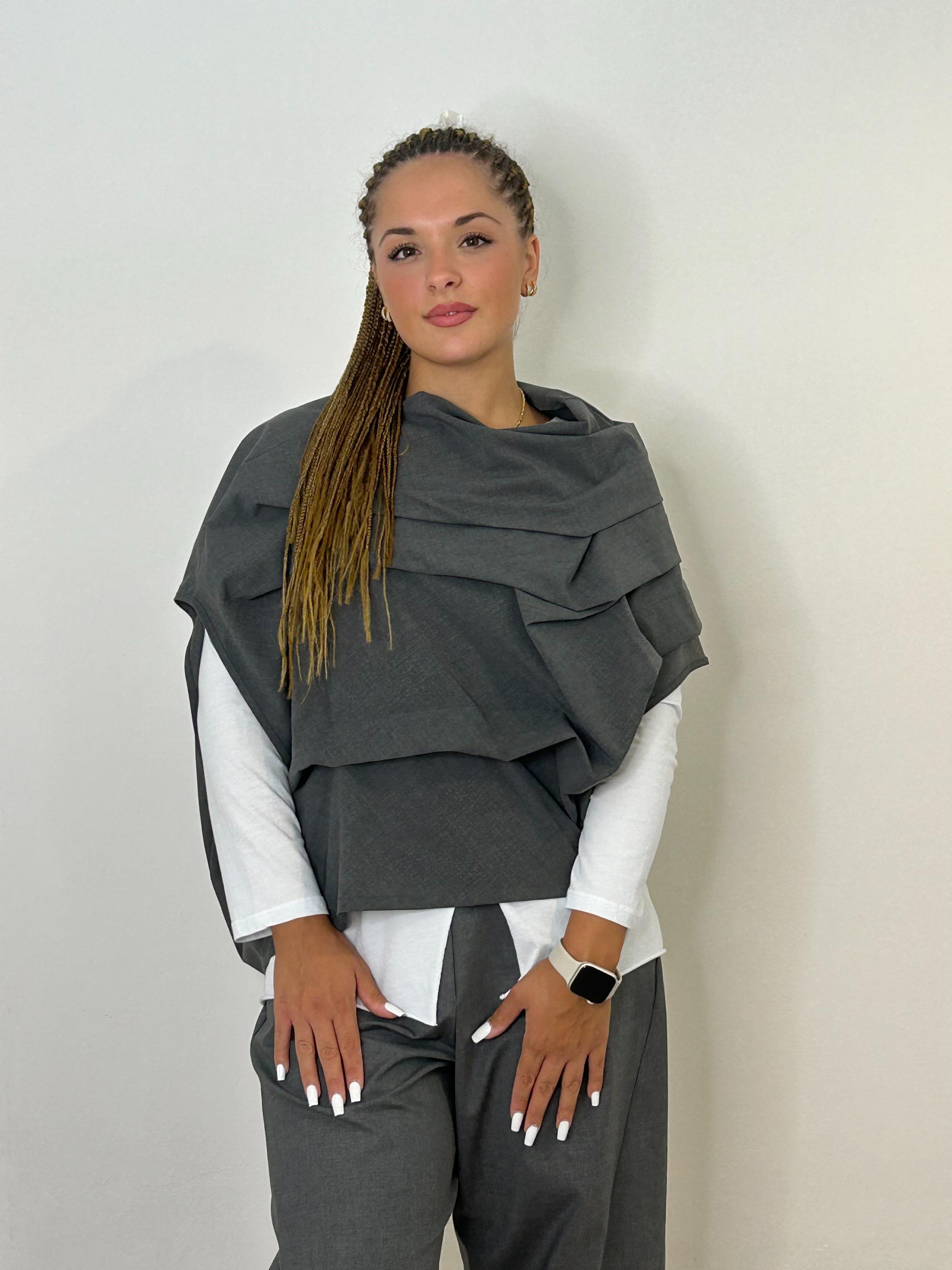 Maglia Poncho Grey