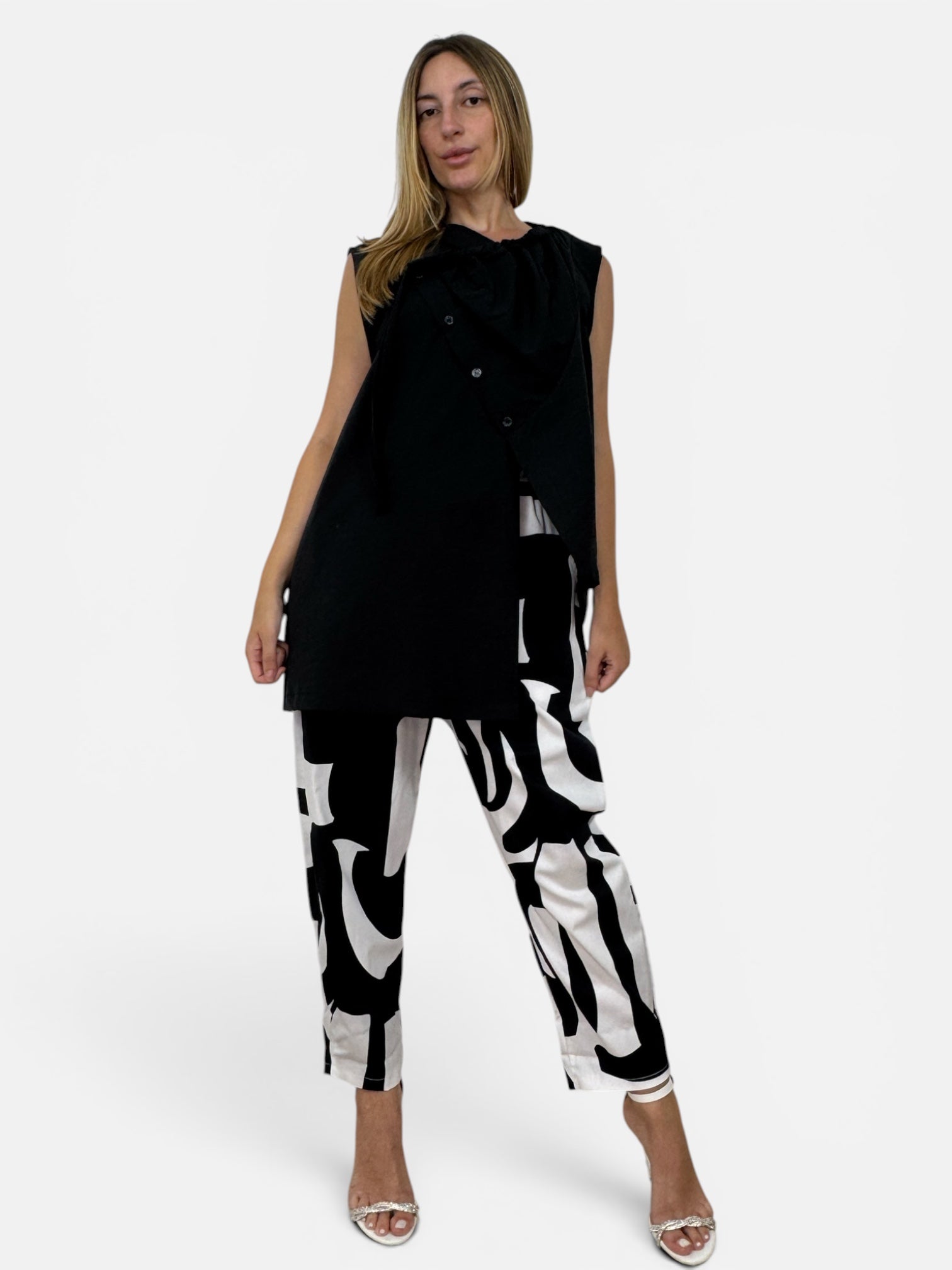 Camicia/Gilet Panama Black Aléa Uni