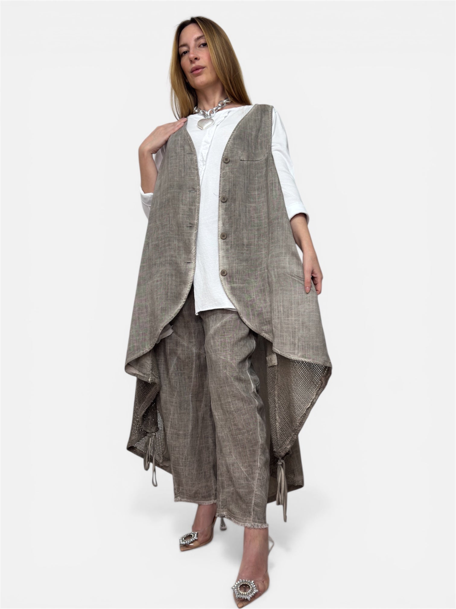 Maxi Gilet Grey