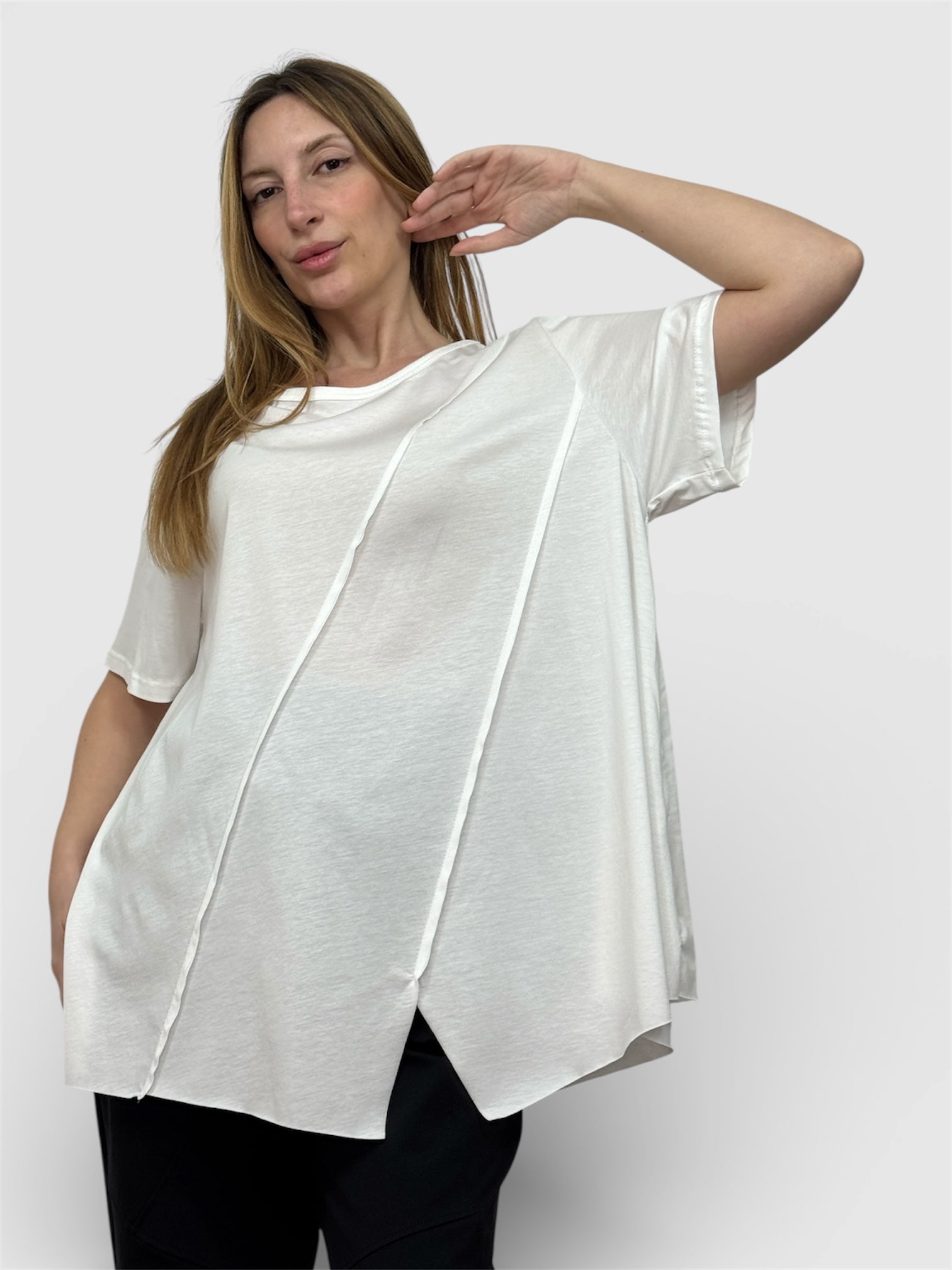 T-Shirt in Modal Bianca 158C