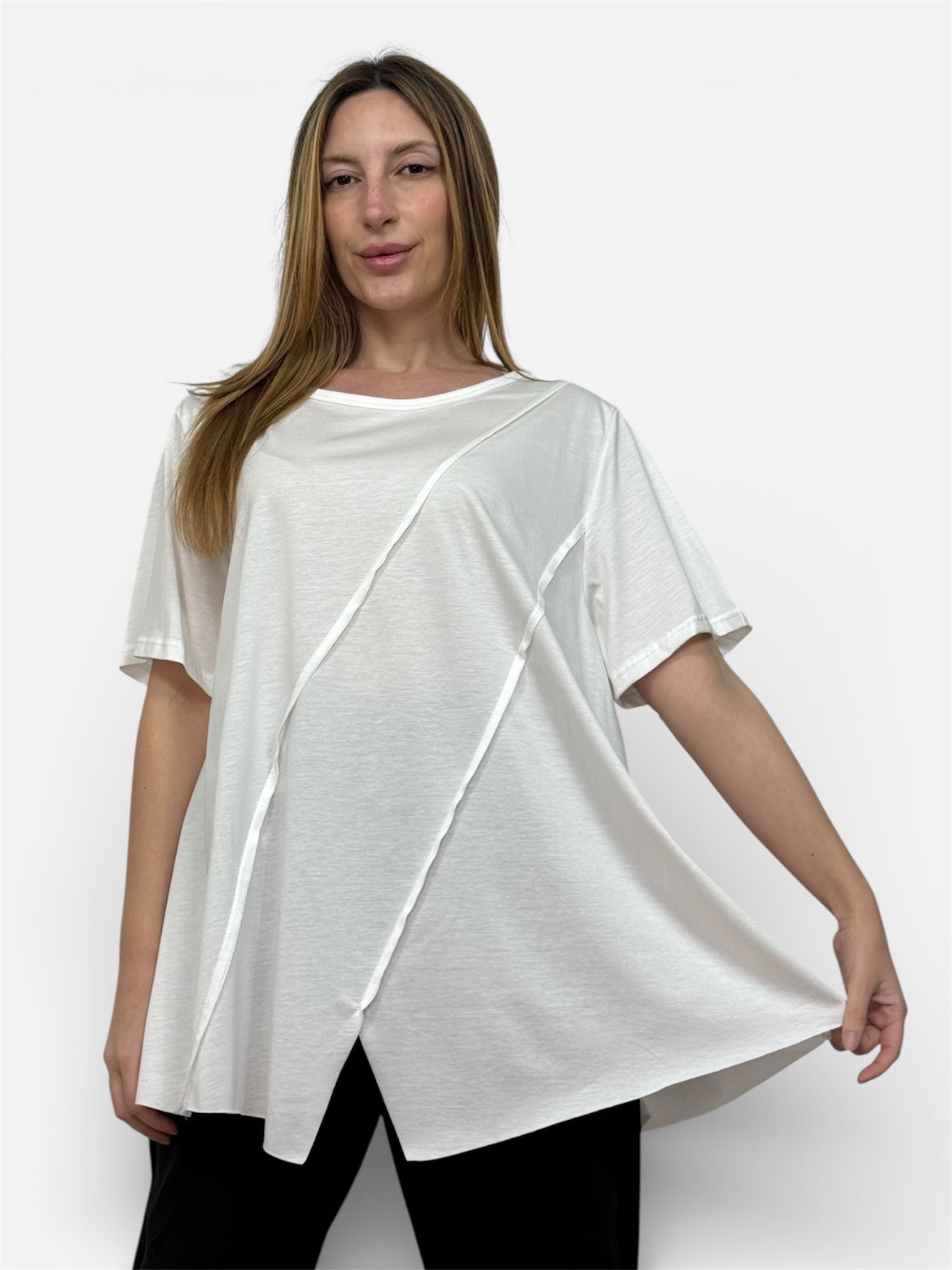 T-Shirt in Modal Bianca 158C