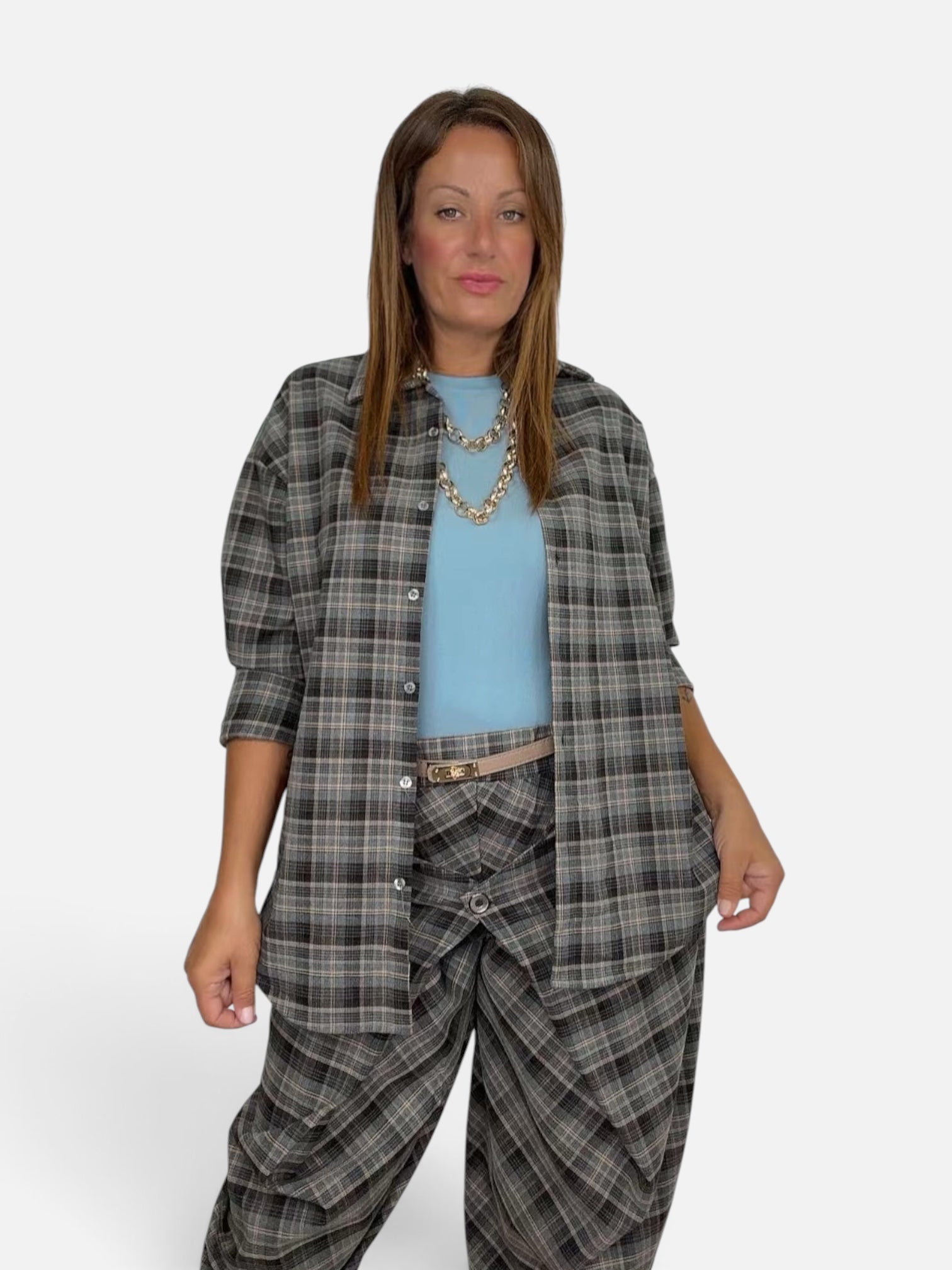 Camicia Tartan Grey