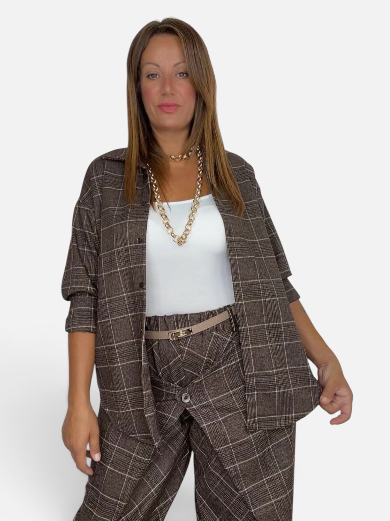 Camicia Tartan Brown