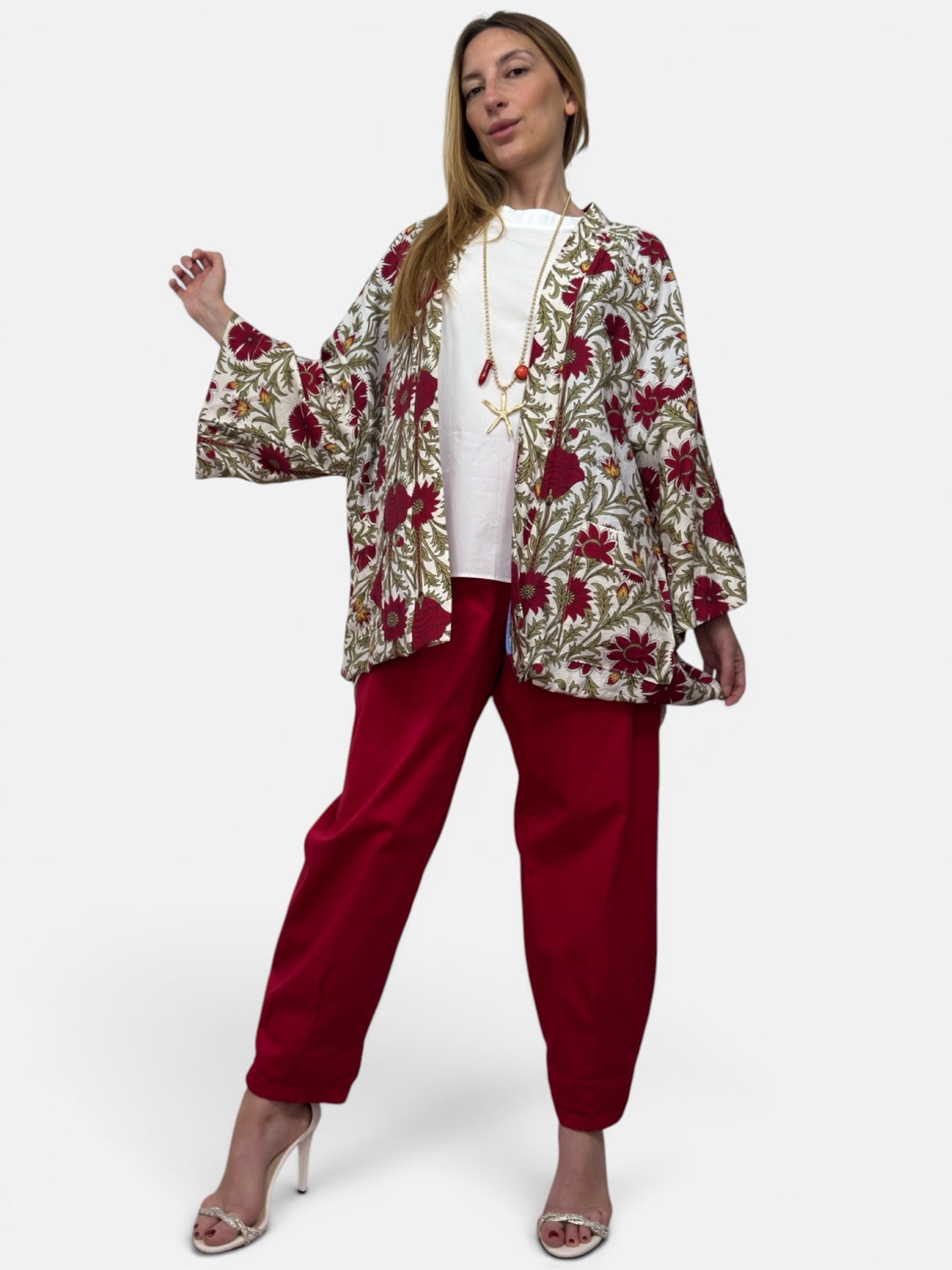 Giacca Kimono Red