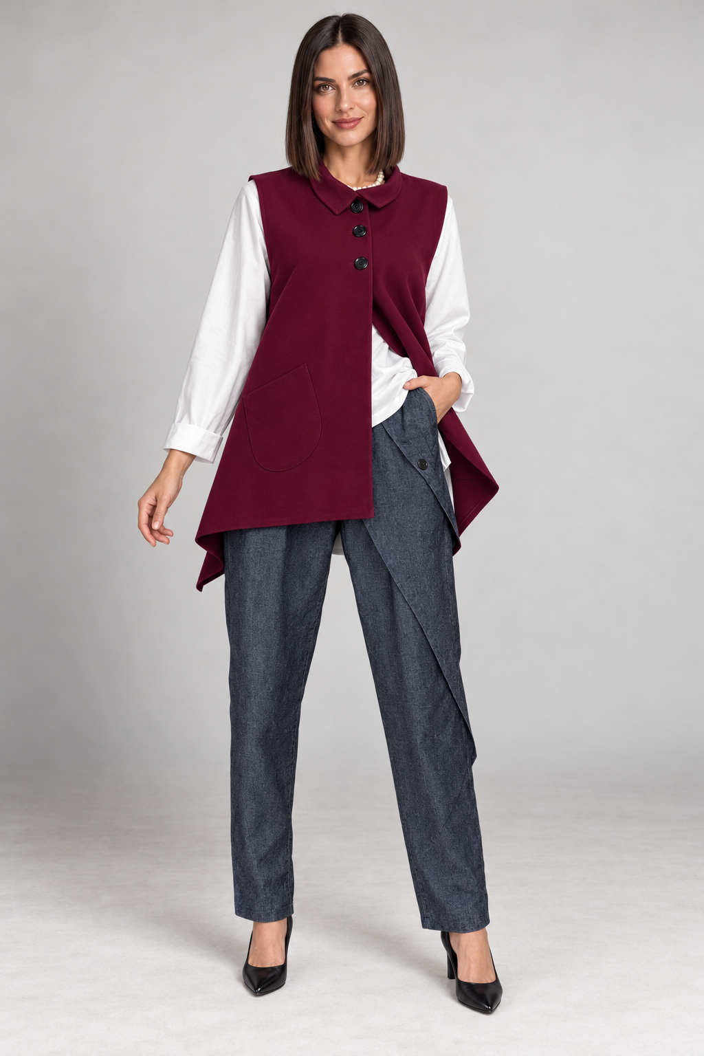 Gilet Panama Bordeaux