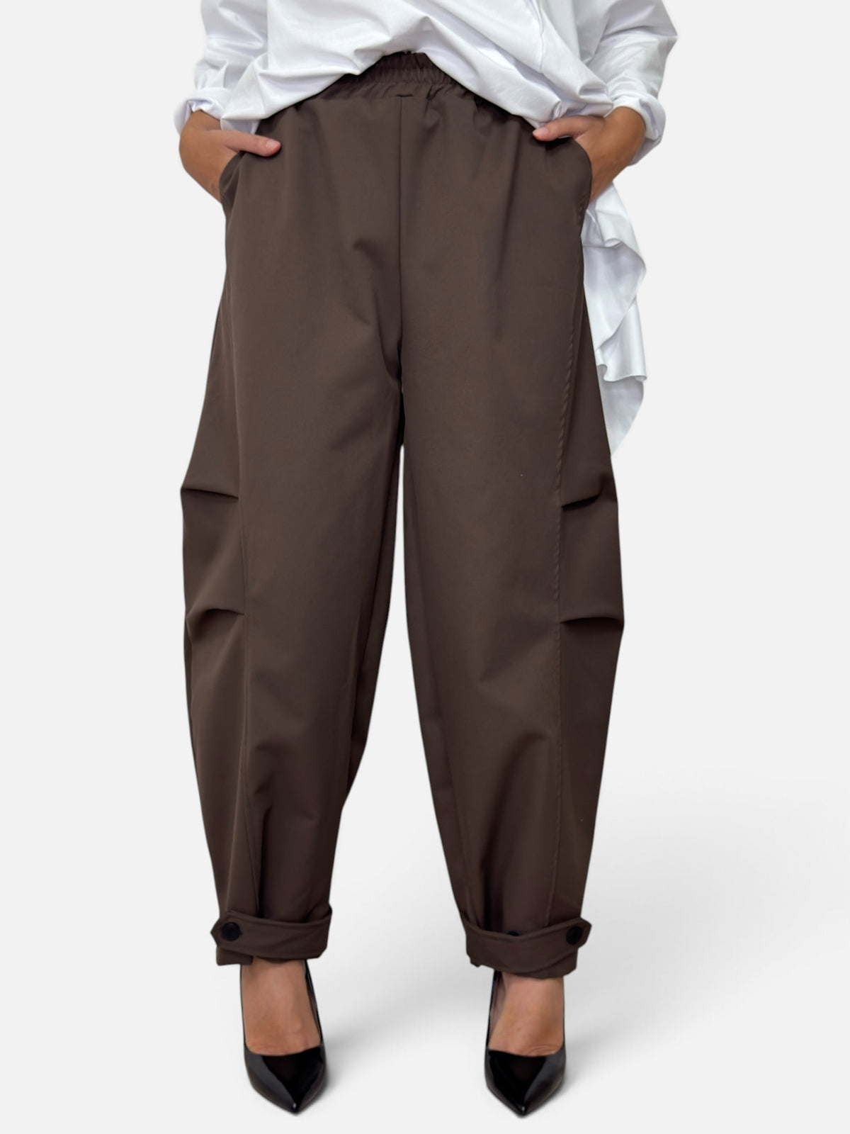 Pantalone Jenny Burro Marrone e Bordeaux