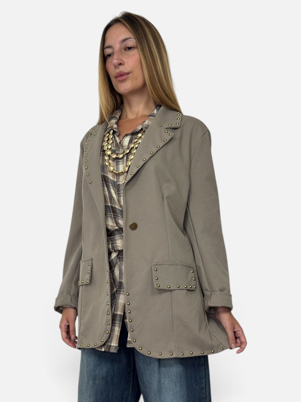Blazer Borchie Beige
