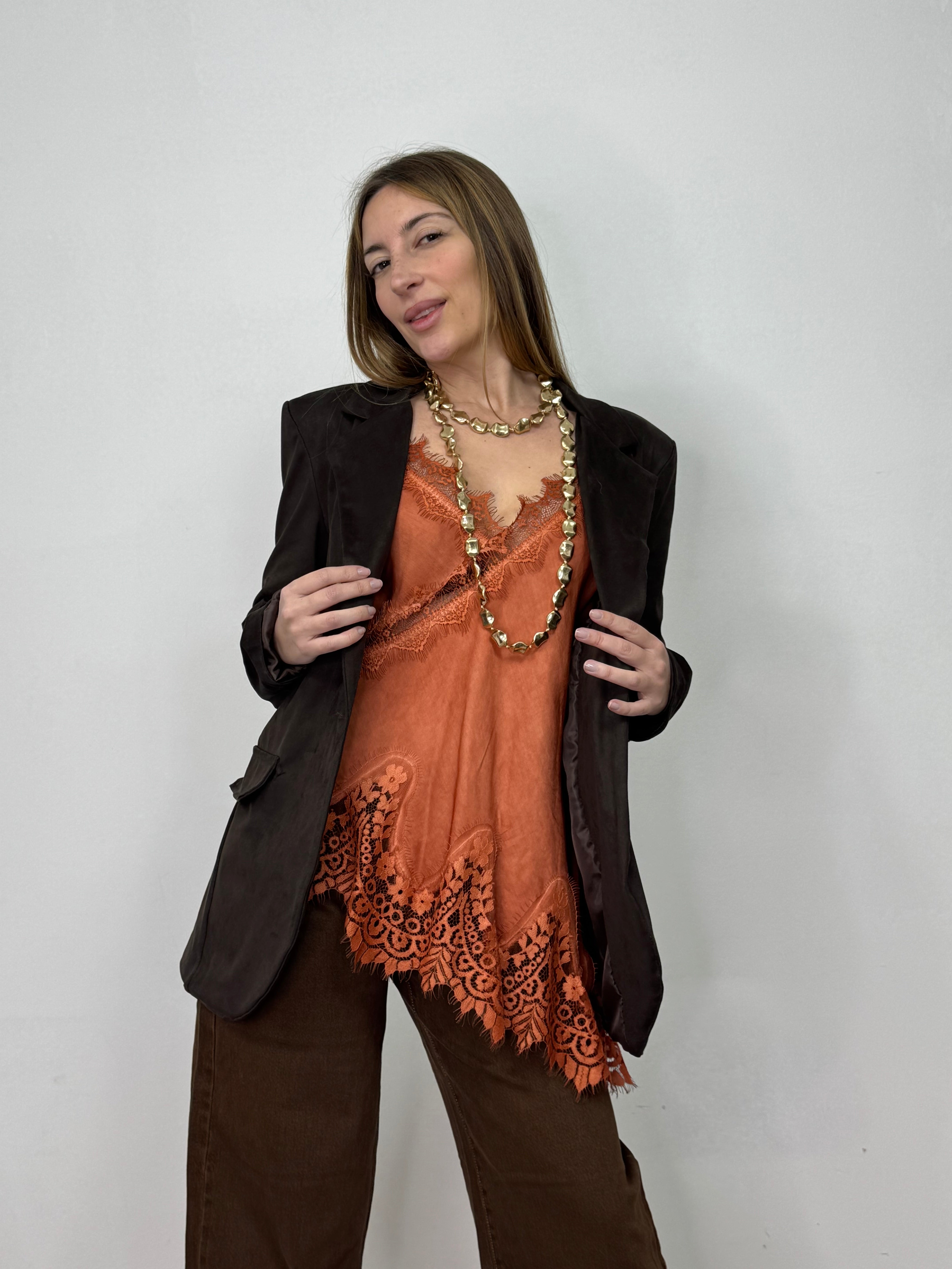 Blazer in Suade Brown