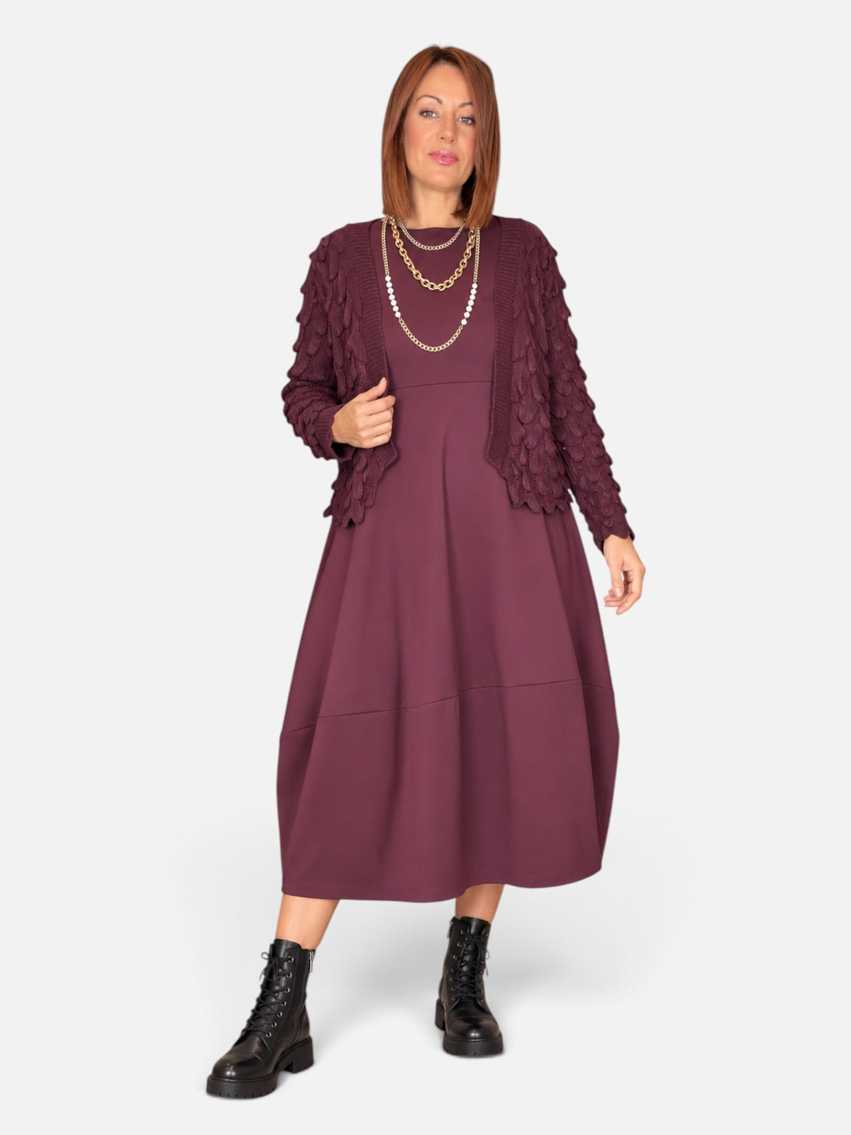 Cardigan Tokyo Bordeaux – 100% viscosa