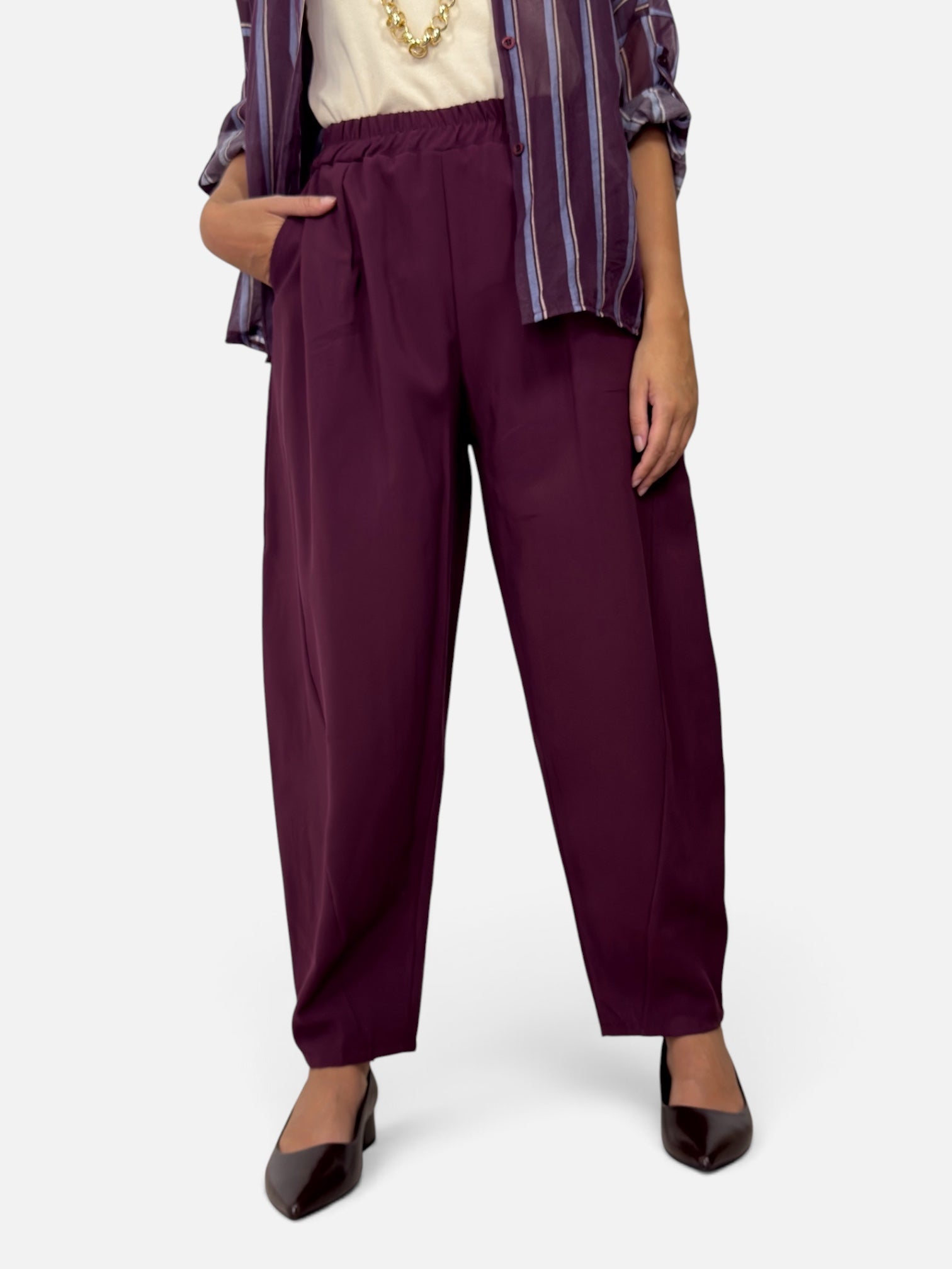 Pantalone Ovetto Bordeaux
