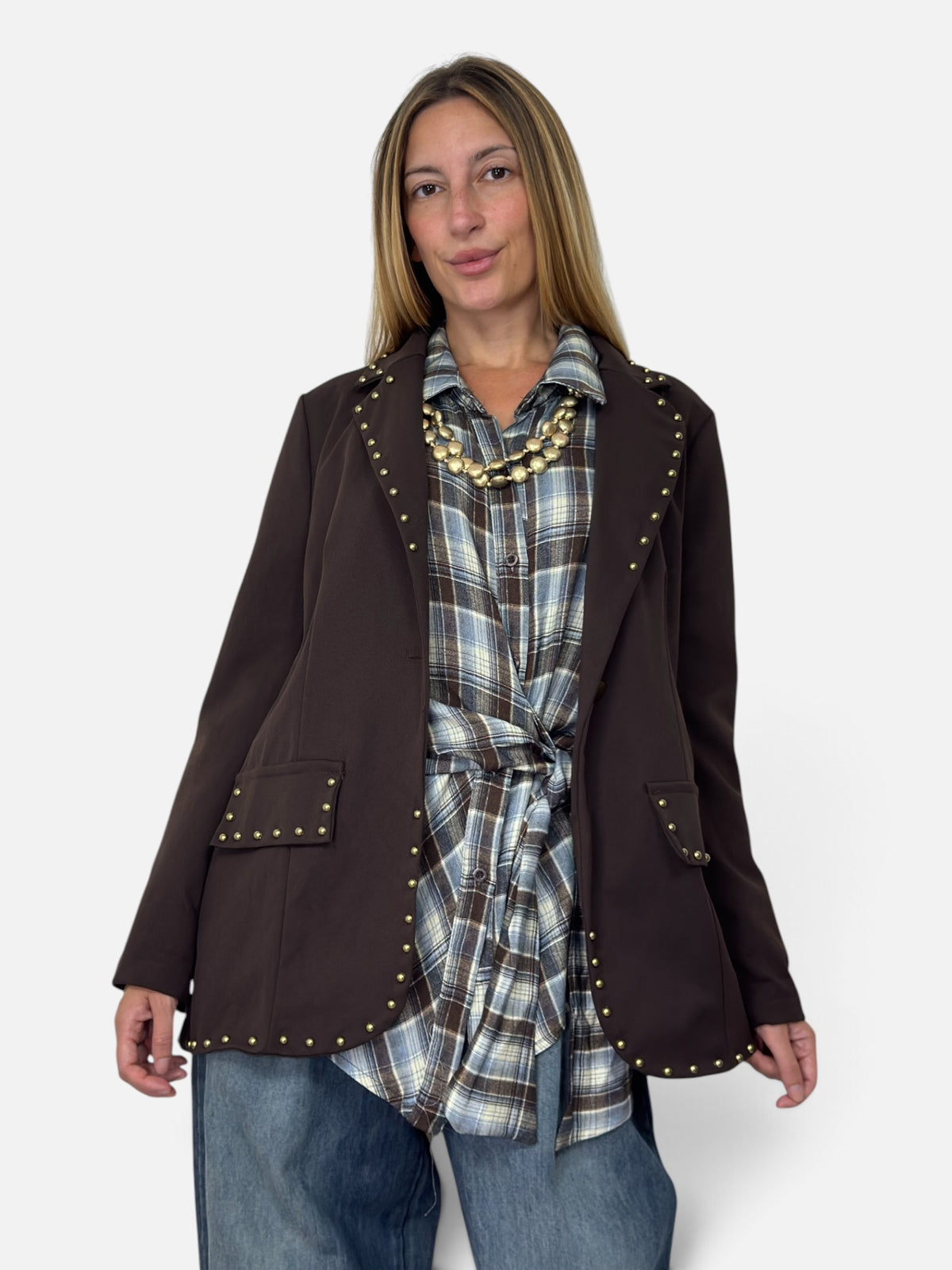Blazer Borchie Brown