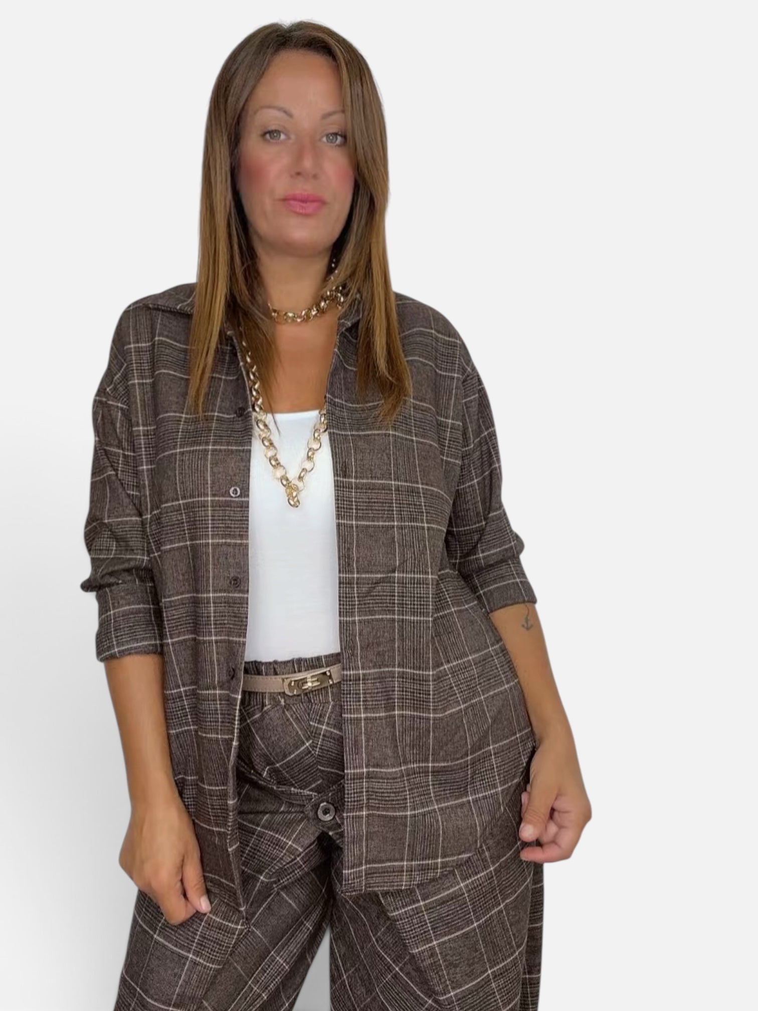 Camicia Tartan Brown