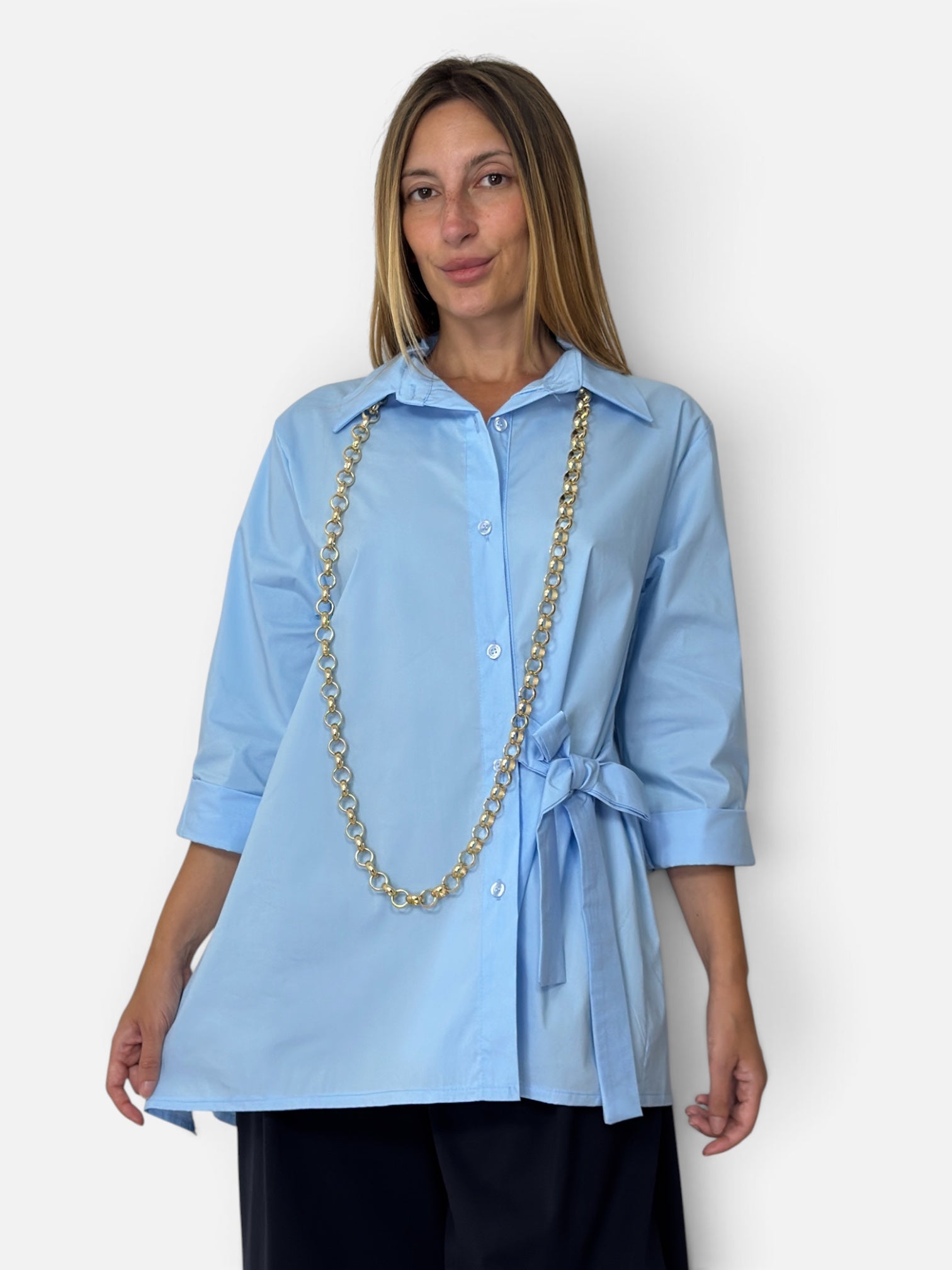 Camicia Fiocco Azzurra