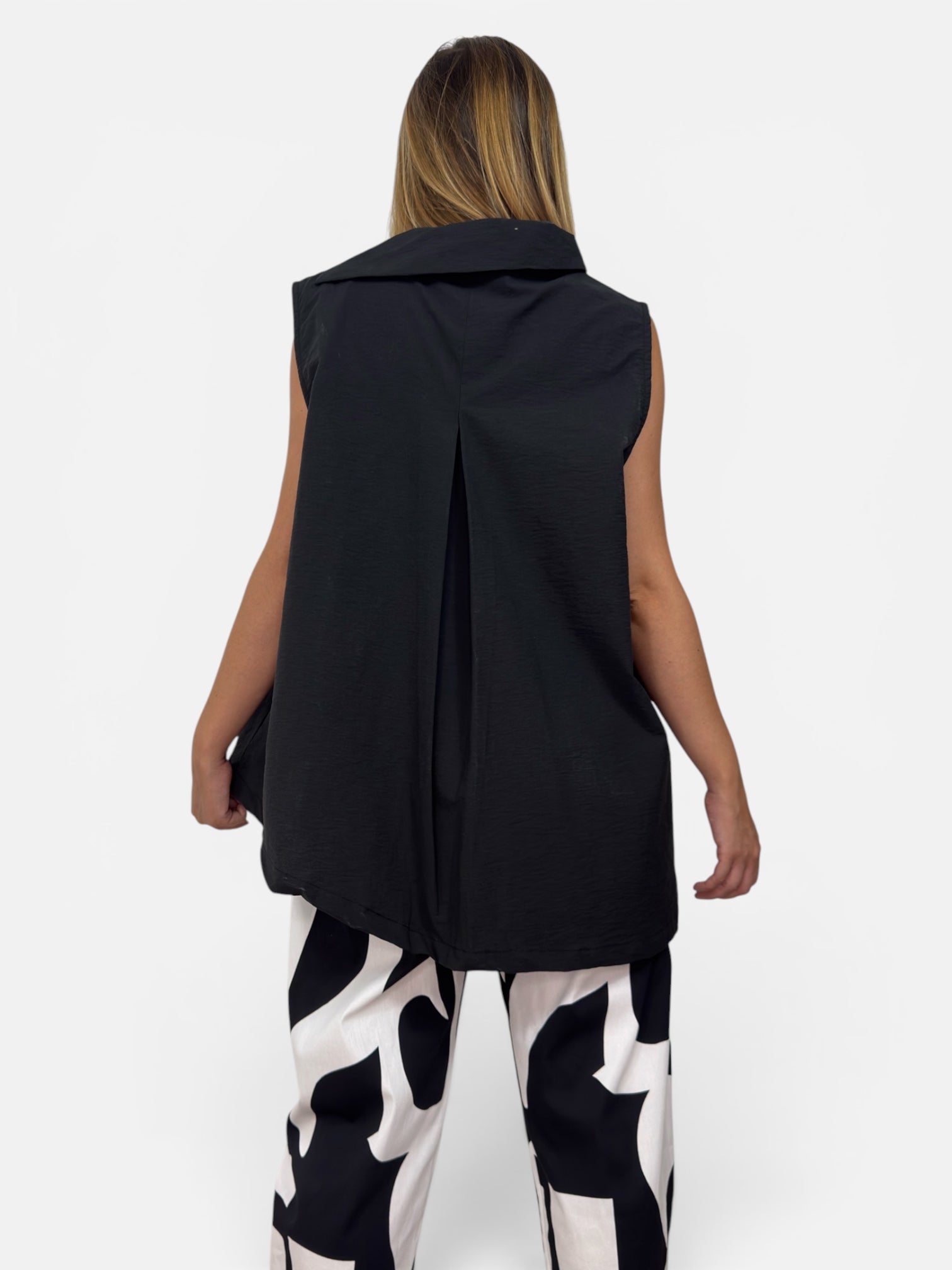 Camicia/Gilet Panama Black Aléa Uni