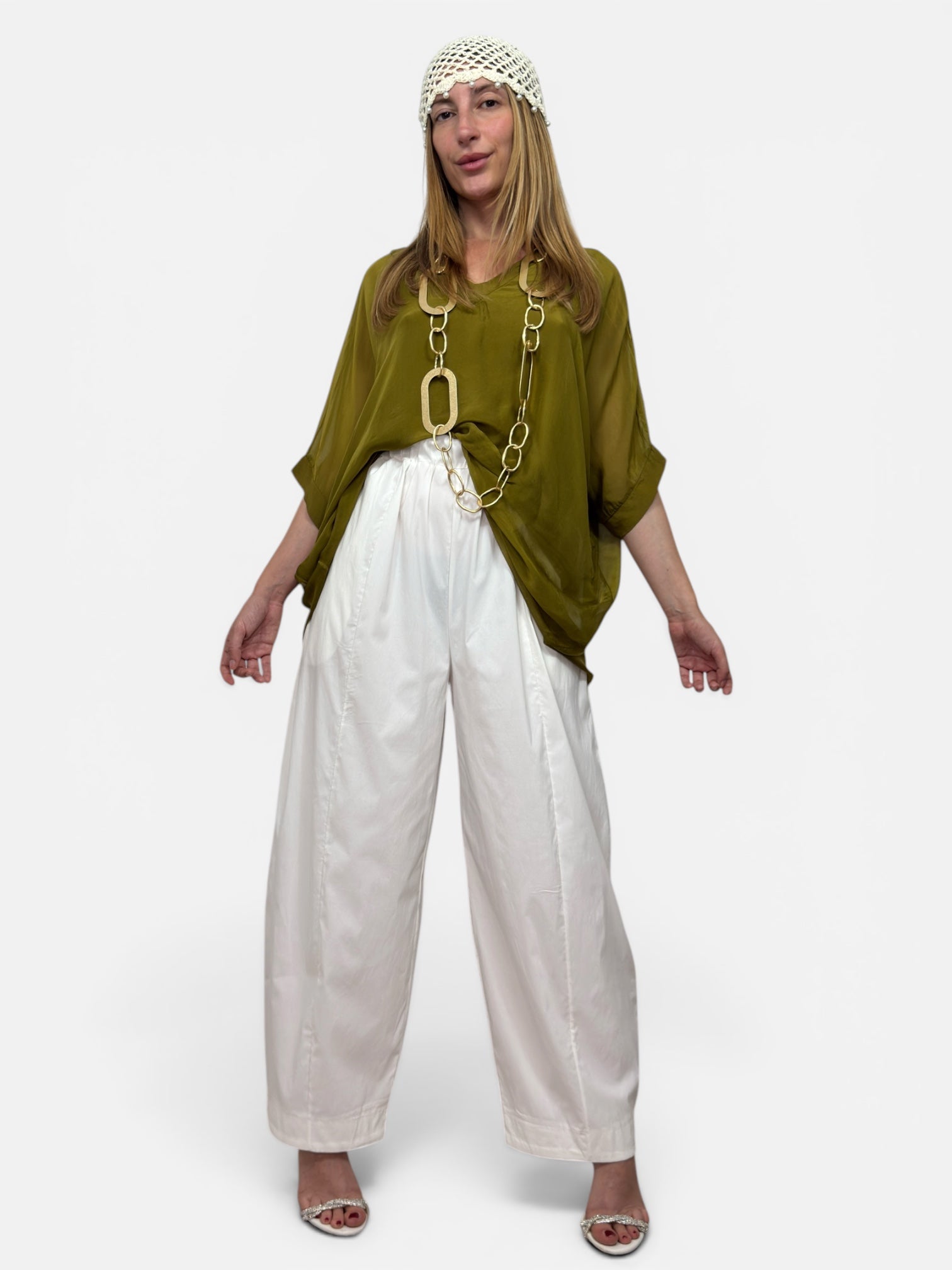 Pantalone Paris Bianco
