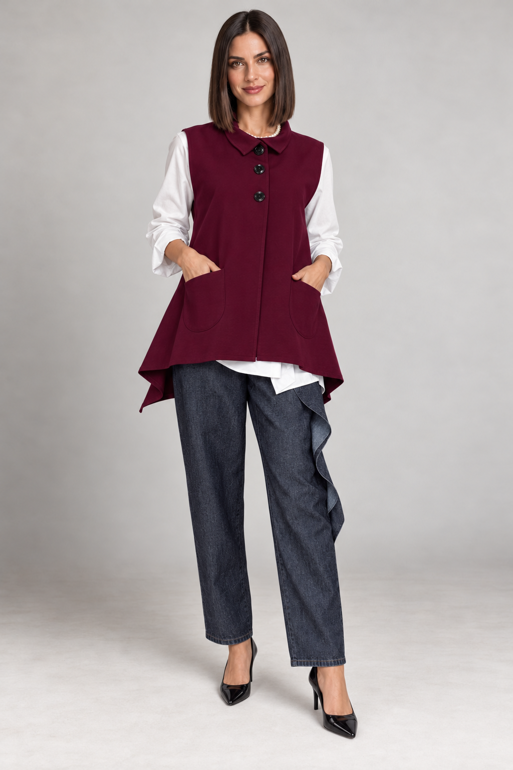 Gilet Panama Bordeaux